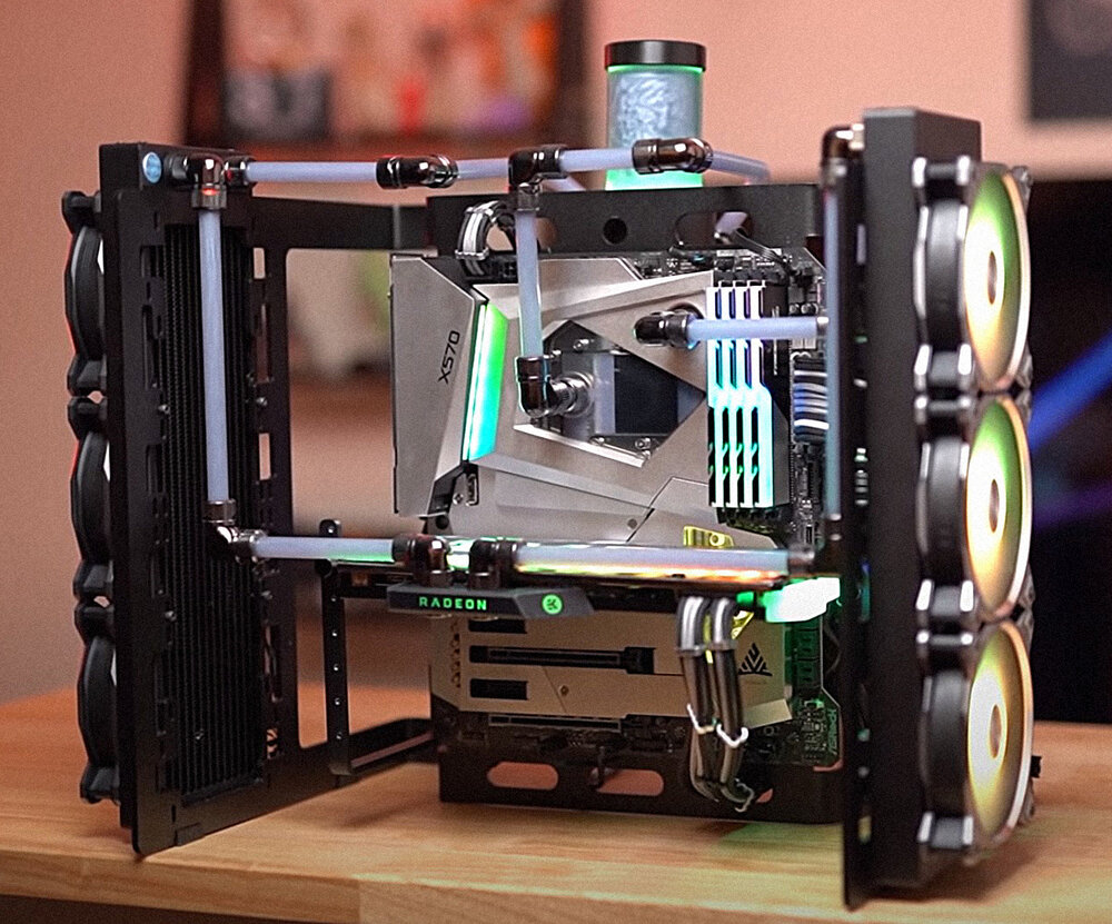 定番人気！ Yuel beast atlas 2 オープンフレーム 本格水冷 ケース PC