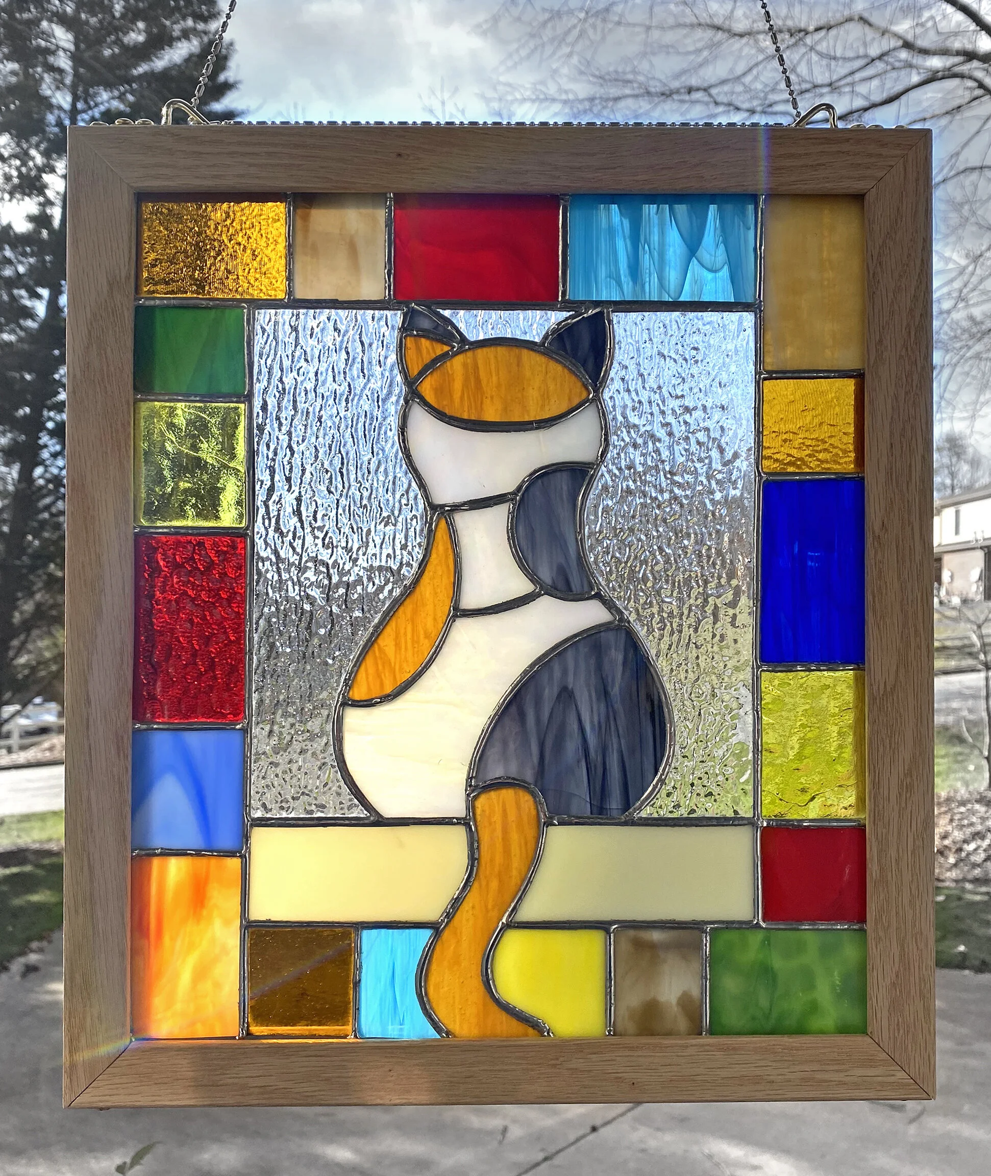 Calico Cat Stained Glass
