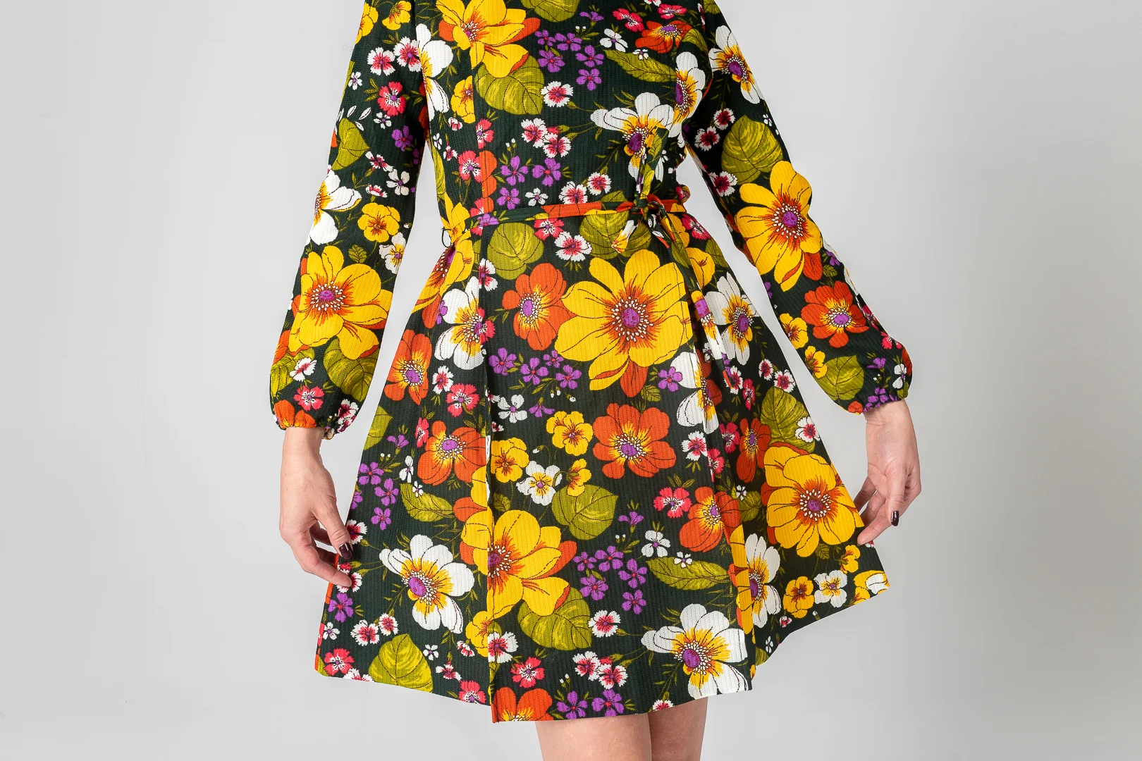 'St Michael Junior Miss' Floral Polyester Dress