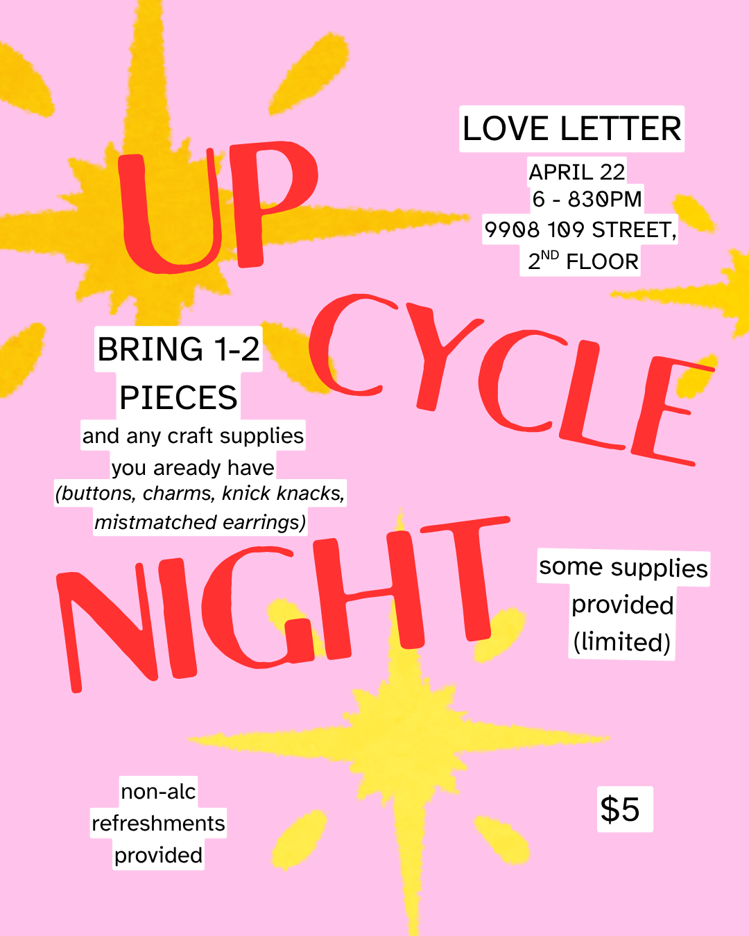 UPCYCLE NIGHT 🎀 Earth Day @ Love Letter