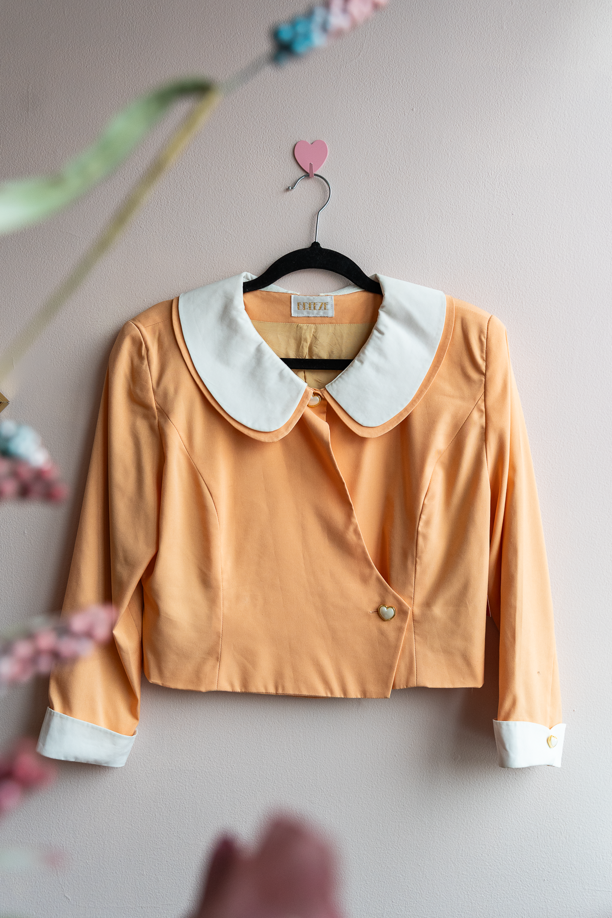 Peach Cropped Jacket