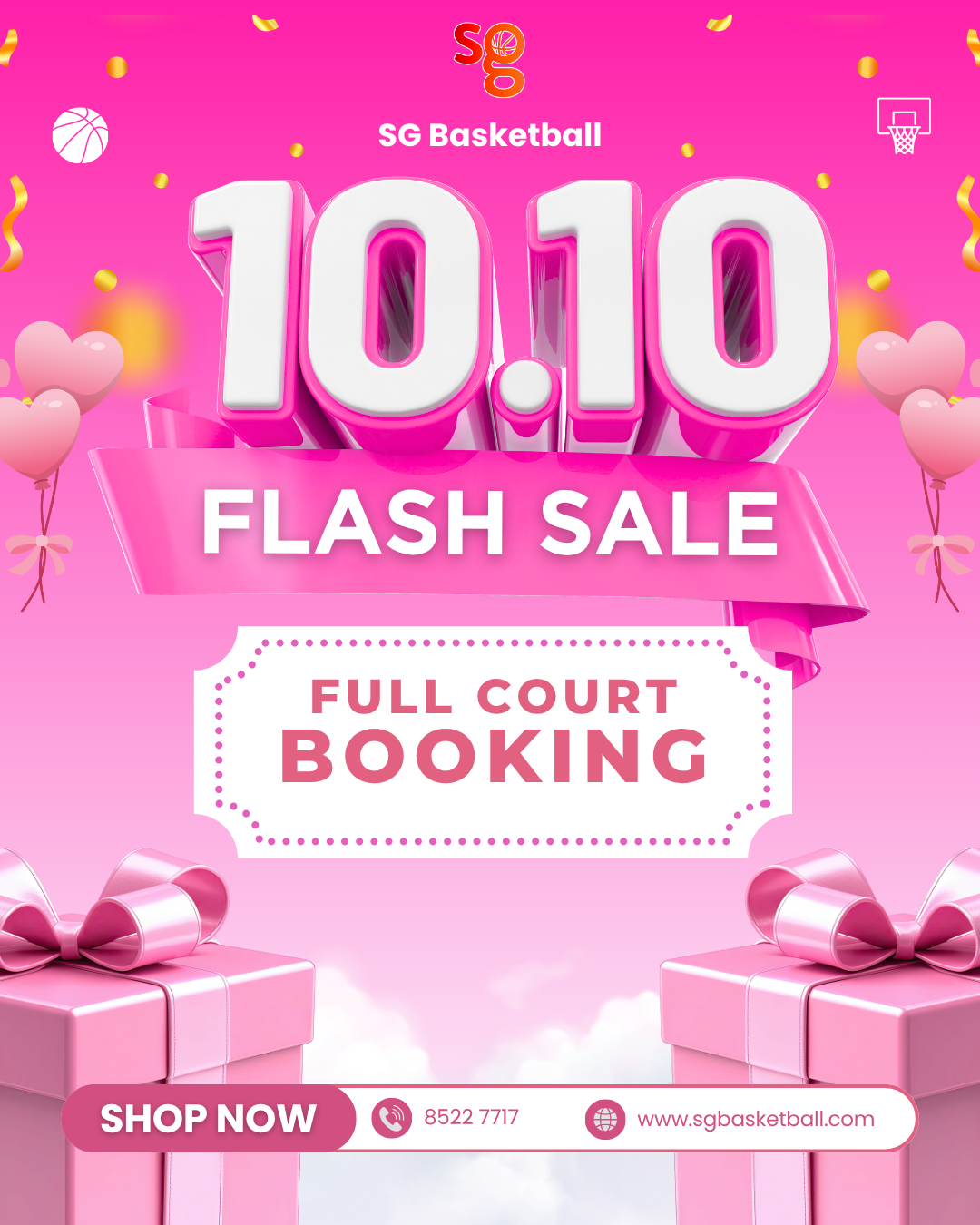 10.10 SALE: Full Court Booking Package