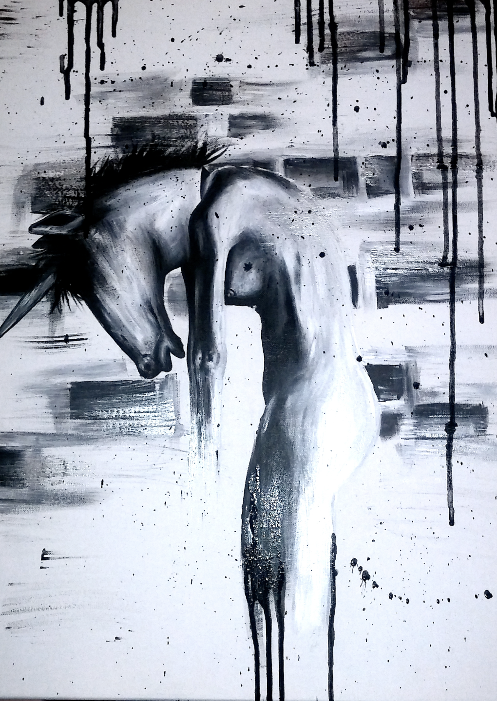 "Downhearted" acrylic on canvas 18"x24"