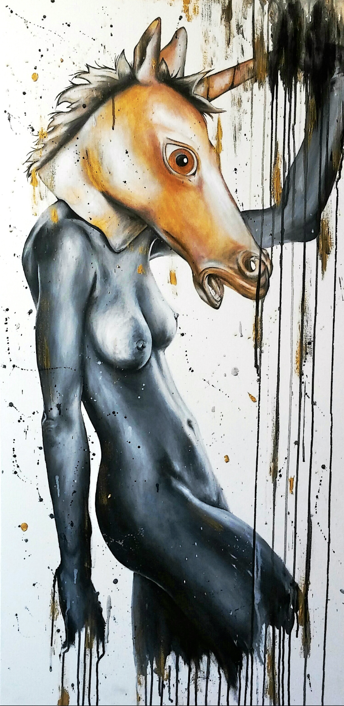 "Wilda" acrylic on canvas 24"x48"