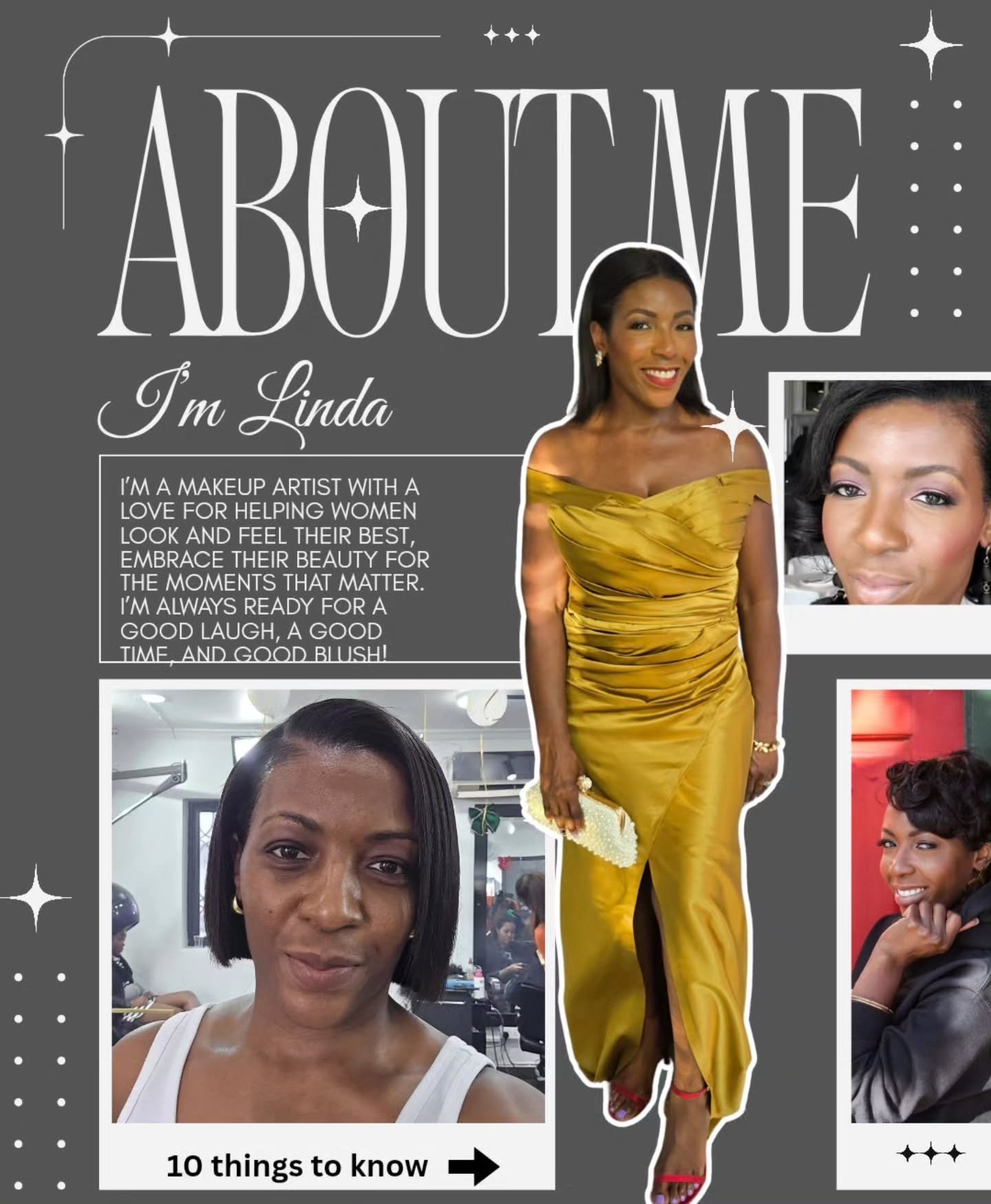 If you're new here, let me reintroduce myself! 

1) My legal first name is Linda- Joyce, but I go by Linda. I can tell when you met me by if you me LJ or Linda. 

2) I started my makeup career in 2010 at MAC Cosmetics during the financial crisis 

3)