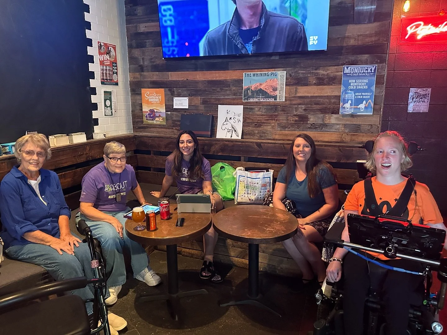 We had a small but lively group at the @thewhiningpigdesertridge for our September 2024 Out &amp; About! The atmosphere was full of laughter as we enjoyed a fun-filled evening. The highlight was creating a one-word story together, with everyone takin