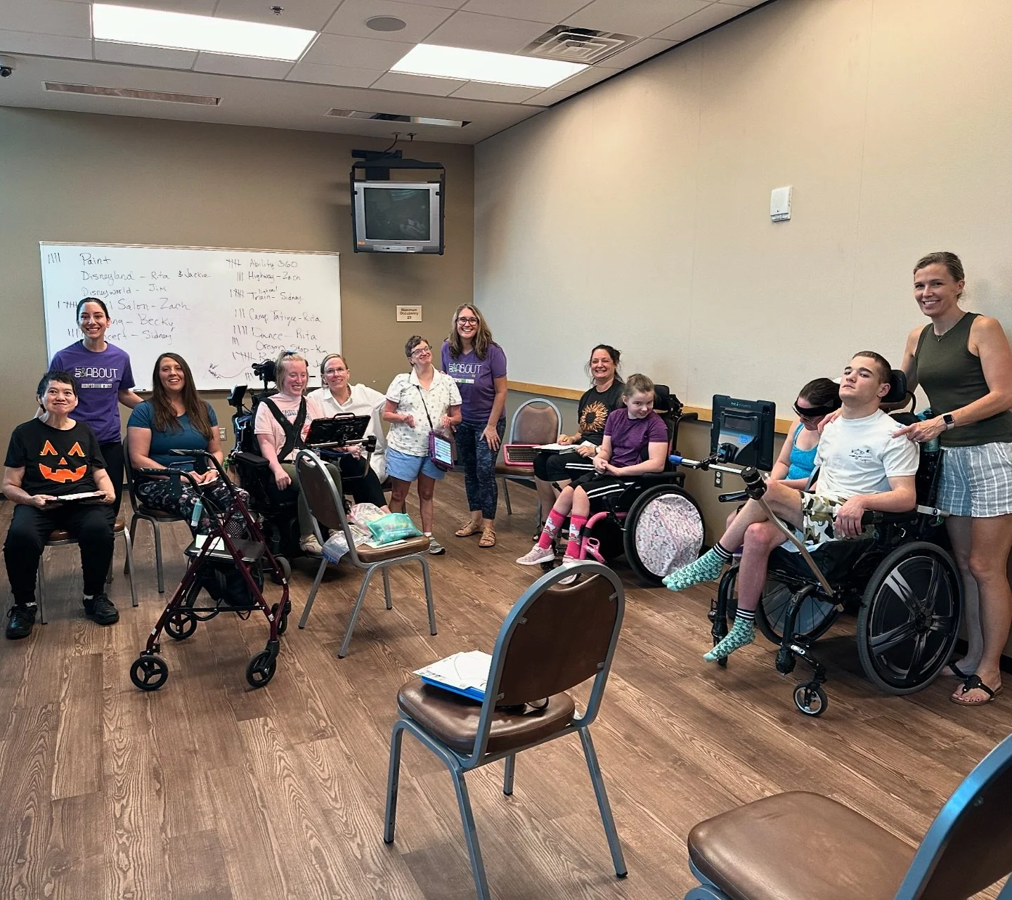 Out and About- October 2024: Breathe, Stretch, and Connect 😎We enjoyed some accessible yoga, planned exciting upcoming outings for the group, and wrote cards for those affected by the hurricane. It was a great time trying something new together!