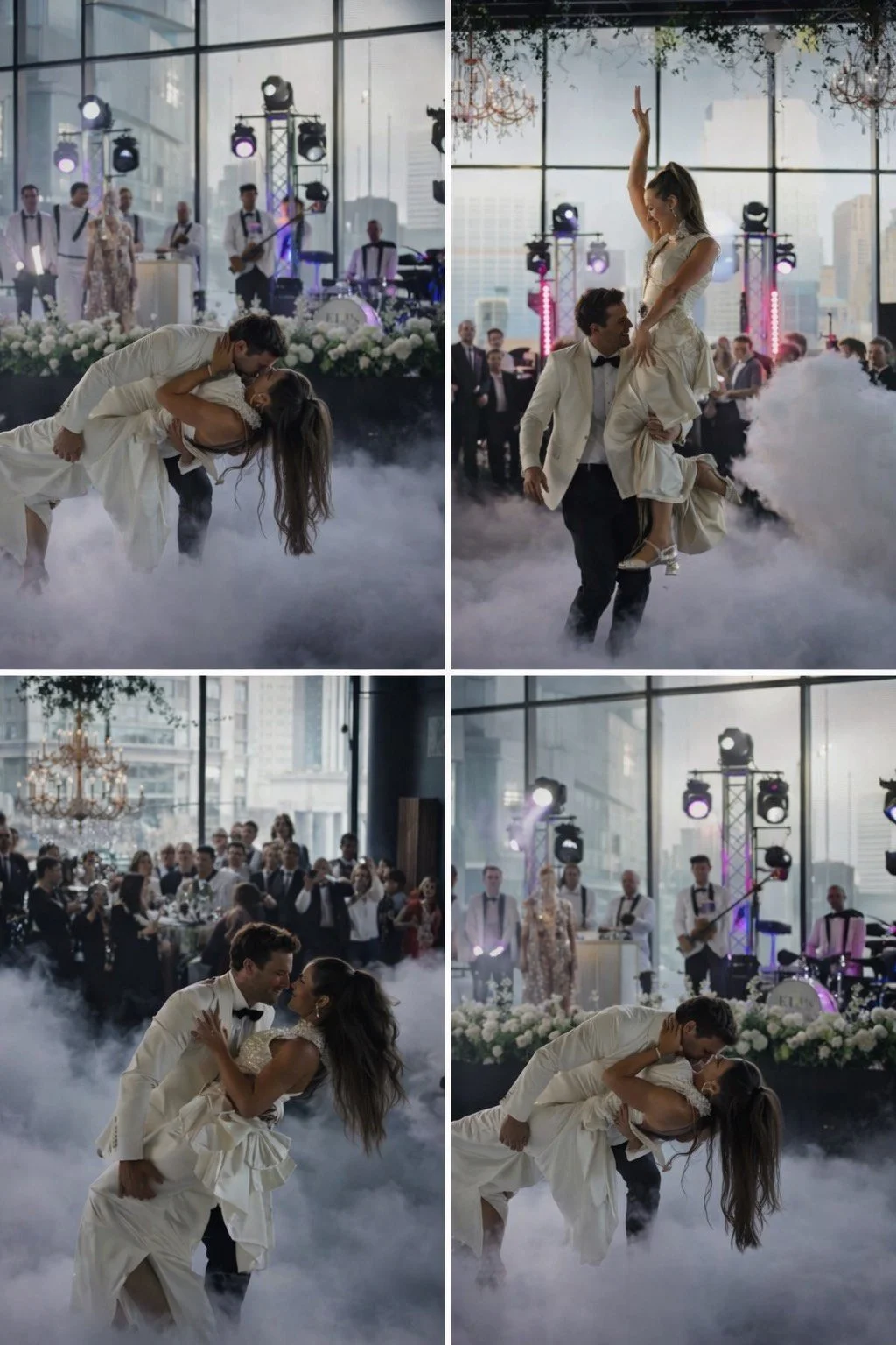 Chicago Dancing On The Clouds Dry Ice Wedding Reception