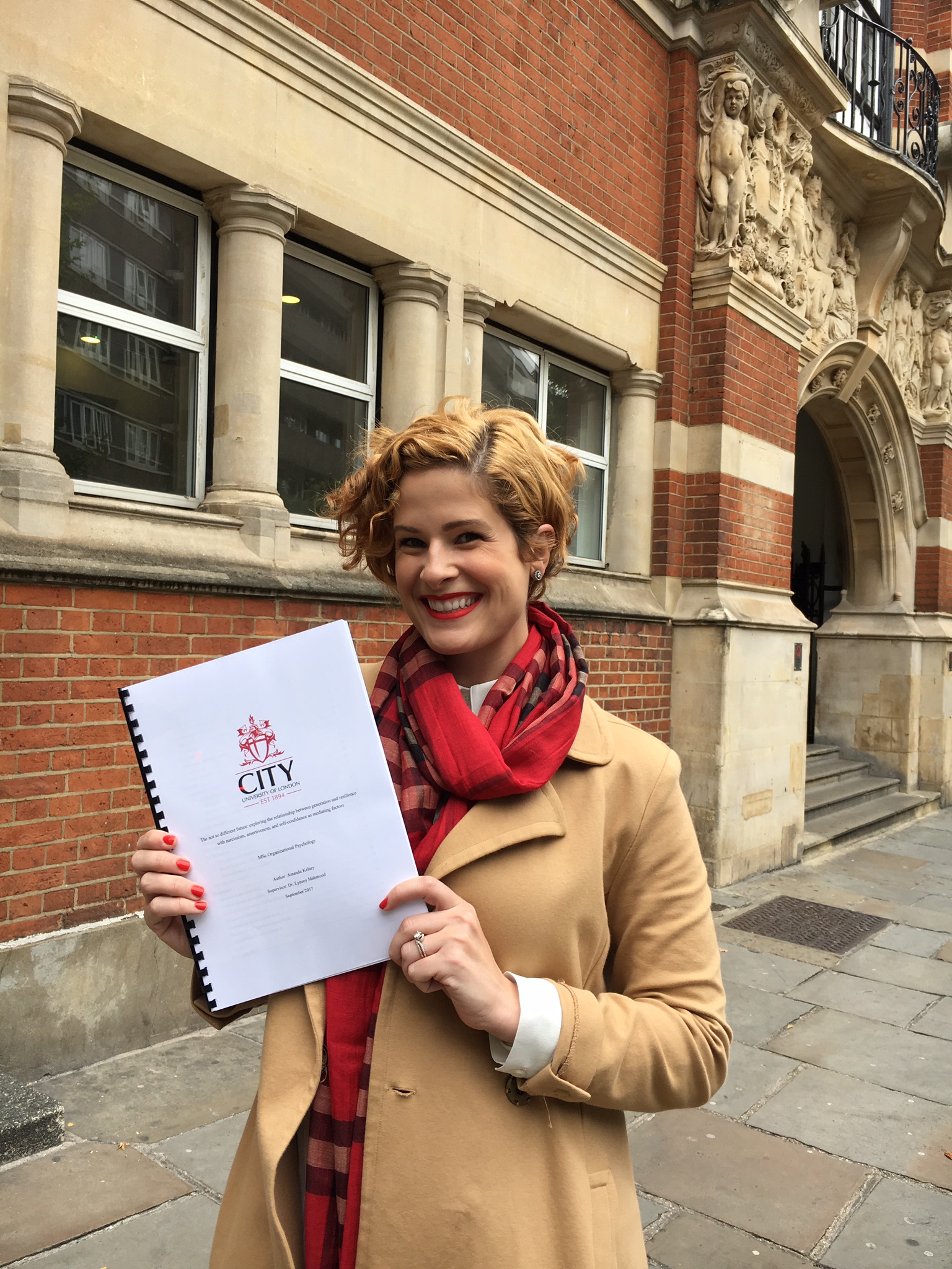Arriving at City University of London to begin my Master’s of Organizational Psychology