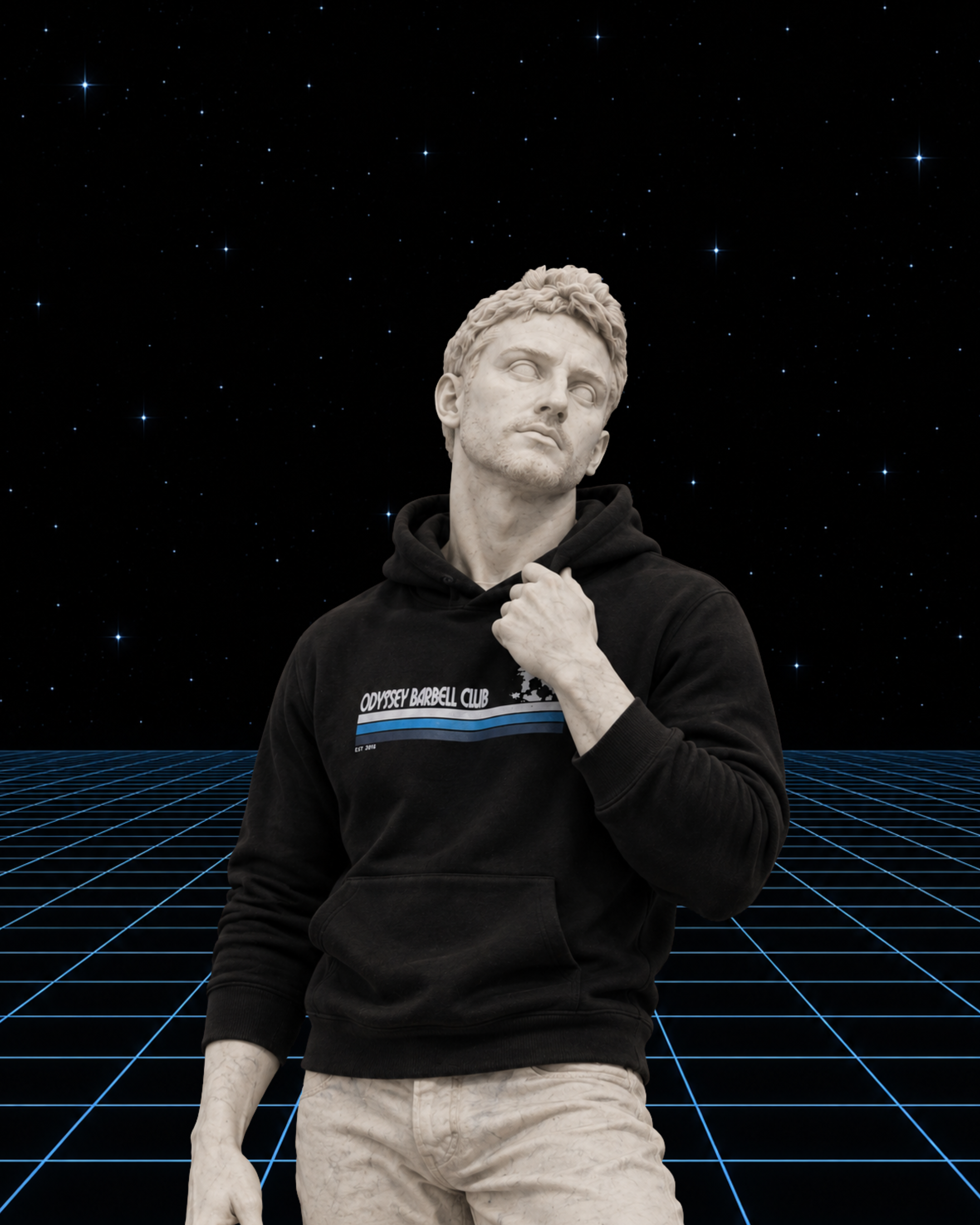 Lunar Stripe Oversized heavyweight hoodie