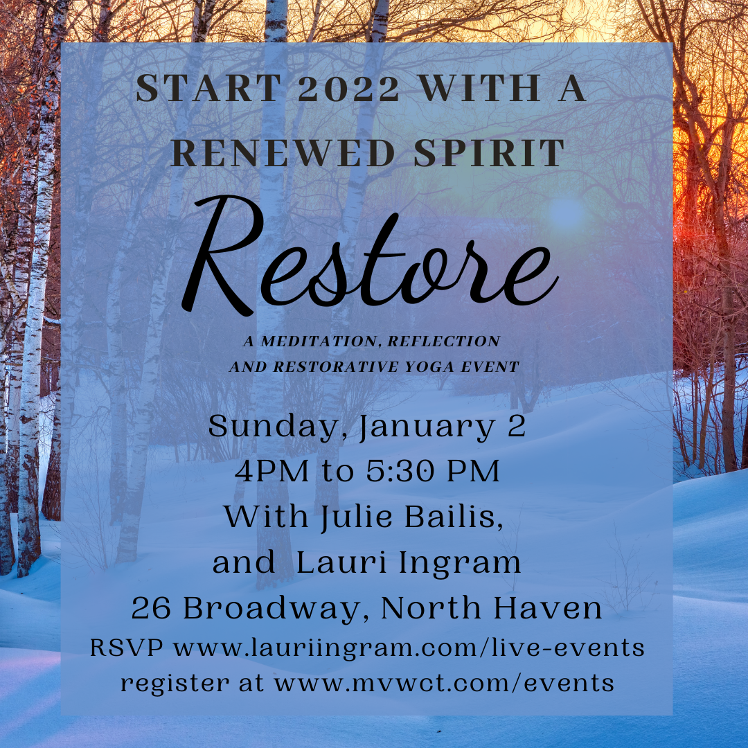 Restore:  a meditation, restorative yoga , and journaling experience