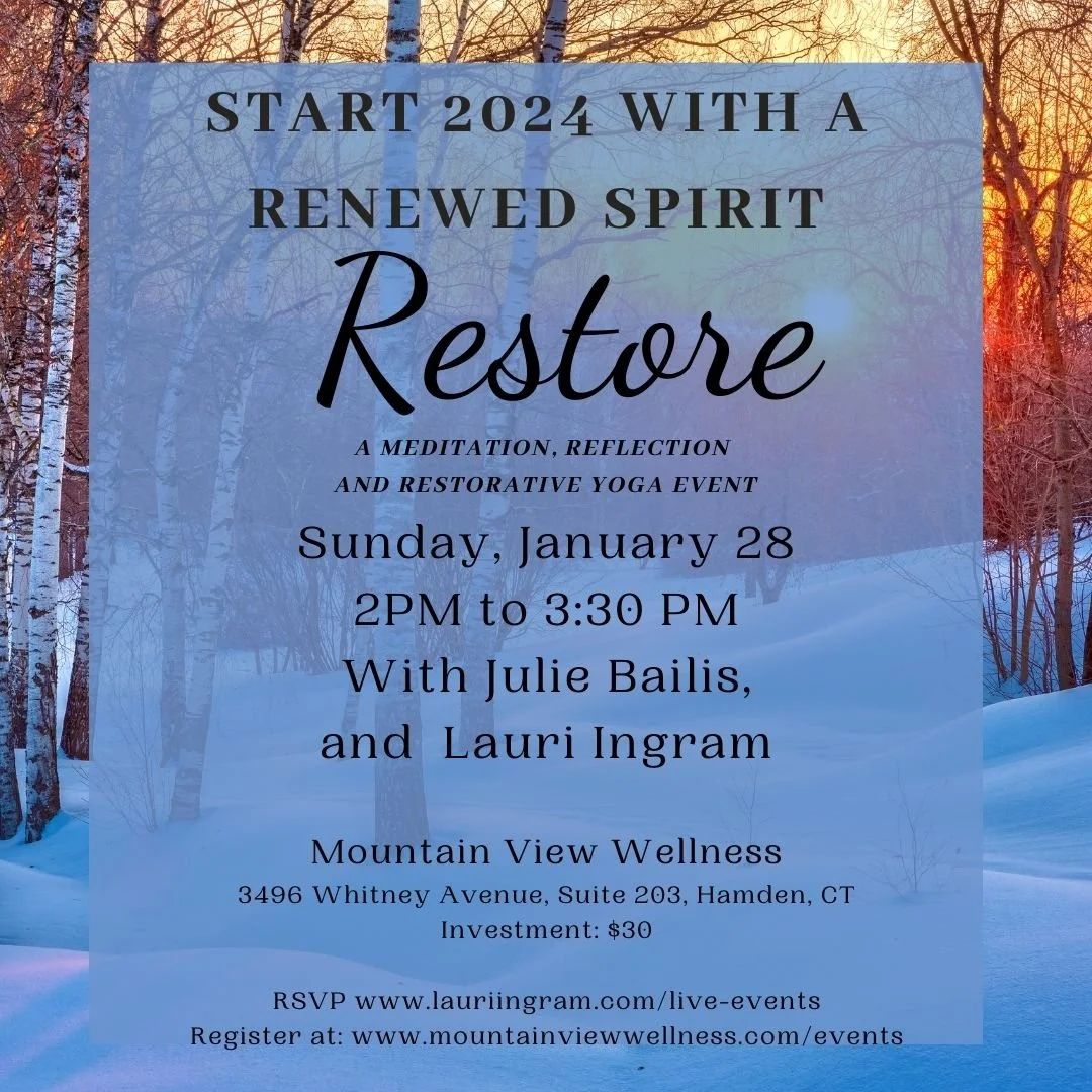 Restore: a meditation, restorative yoga , and journaling event
