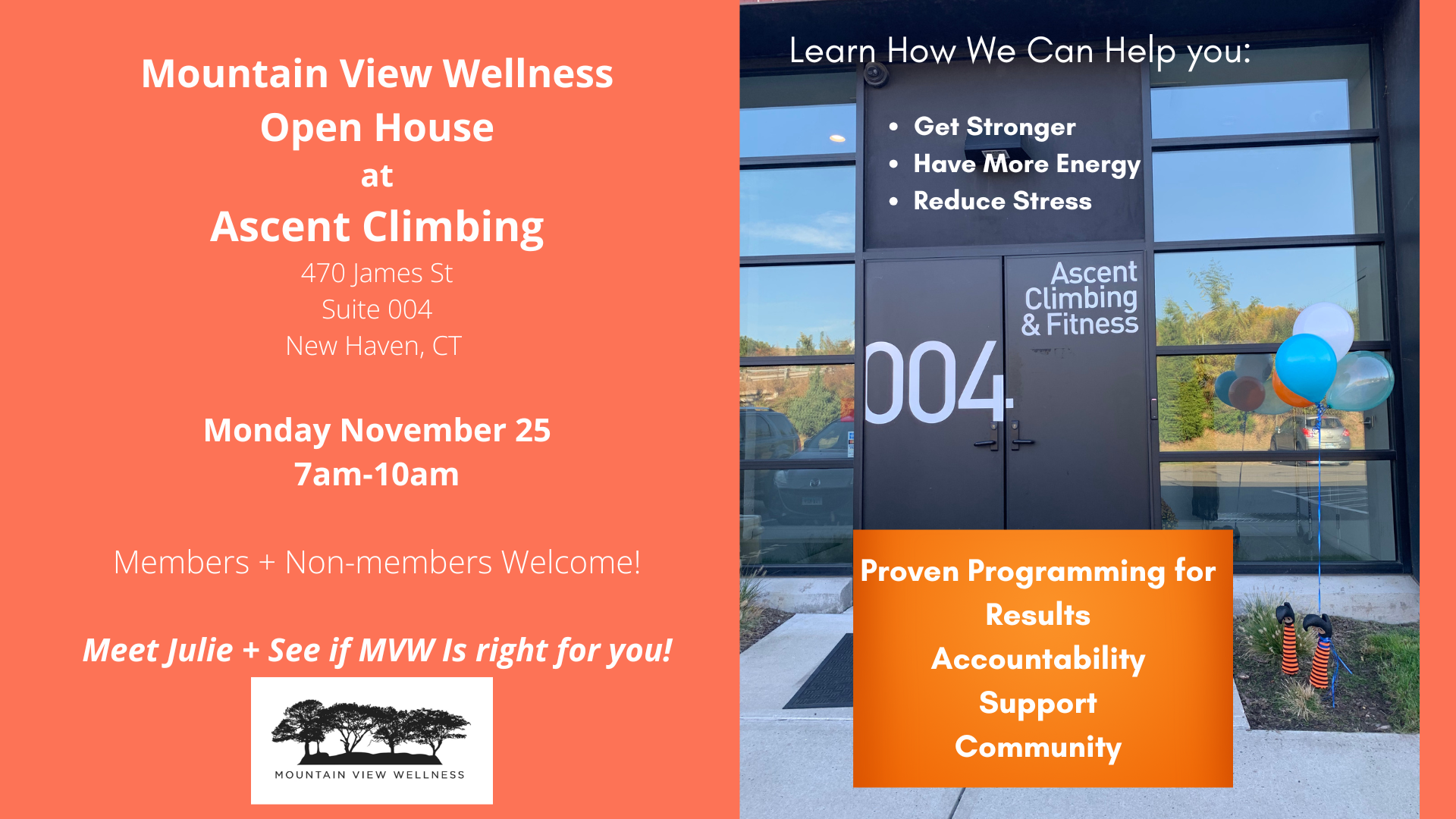 Mountain View Wellness Open House for all!