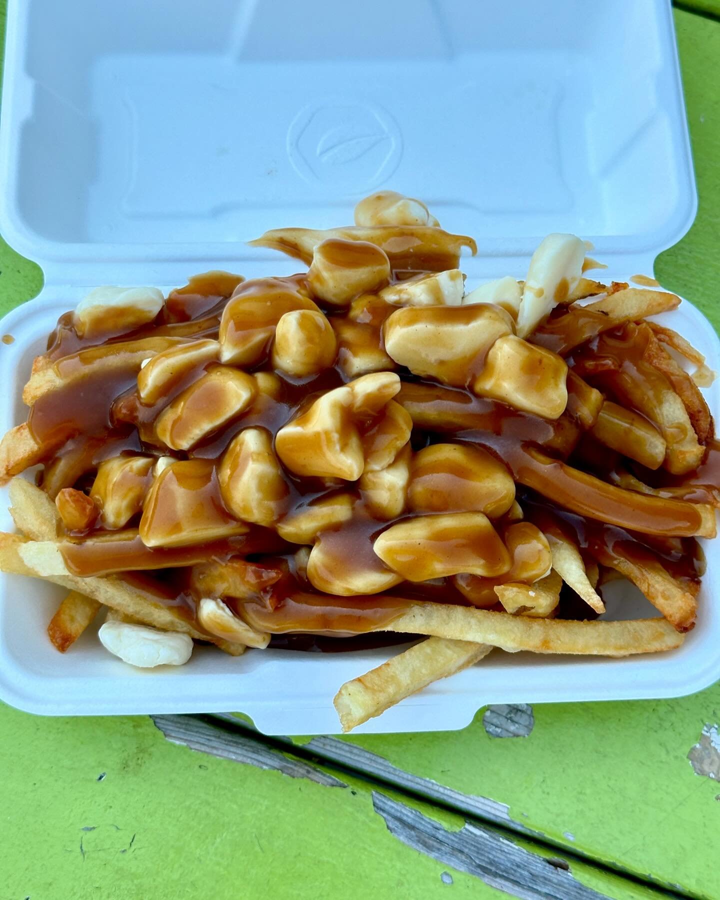 Amazing poutine fries at Niko&rsquo;s Place in Niagara Falls, Canada! 🍟🧀 Did you know that fresh cheese curds squeak when you bite into them? That&rsquo;s because they&rsquo;re so fresh, the elastic protein strands rub against your teeth, creating 