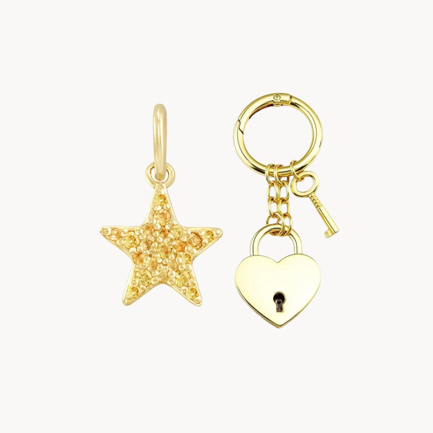 Defiant Ones — Gold Star + Lock & Key Charm