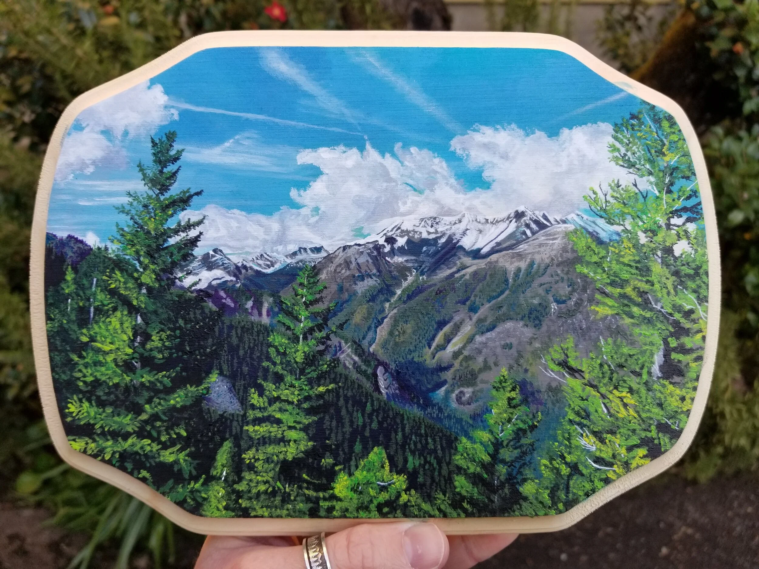 Blue Sky from Mt. Howard. Jury selected entry at Josephy Center in Joseph, Oregon.*Update: I won the People’s Choice Award for this piece!