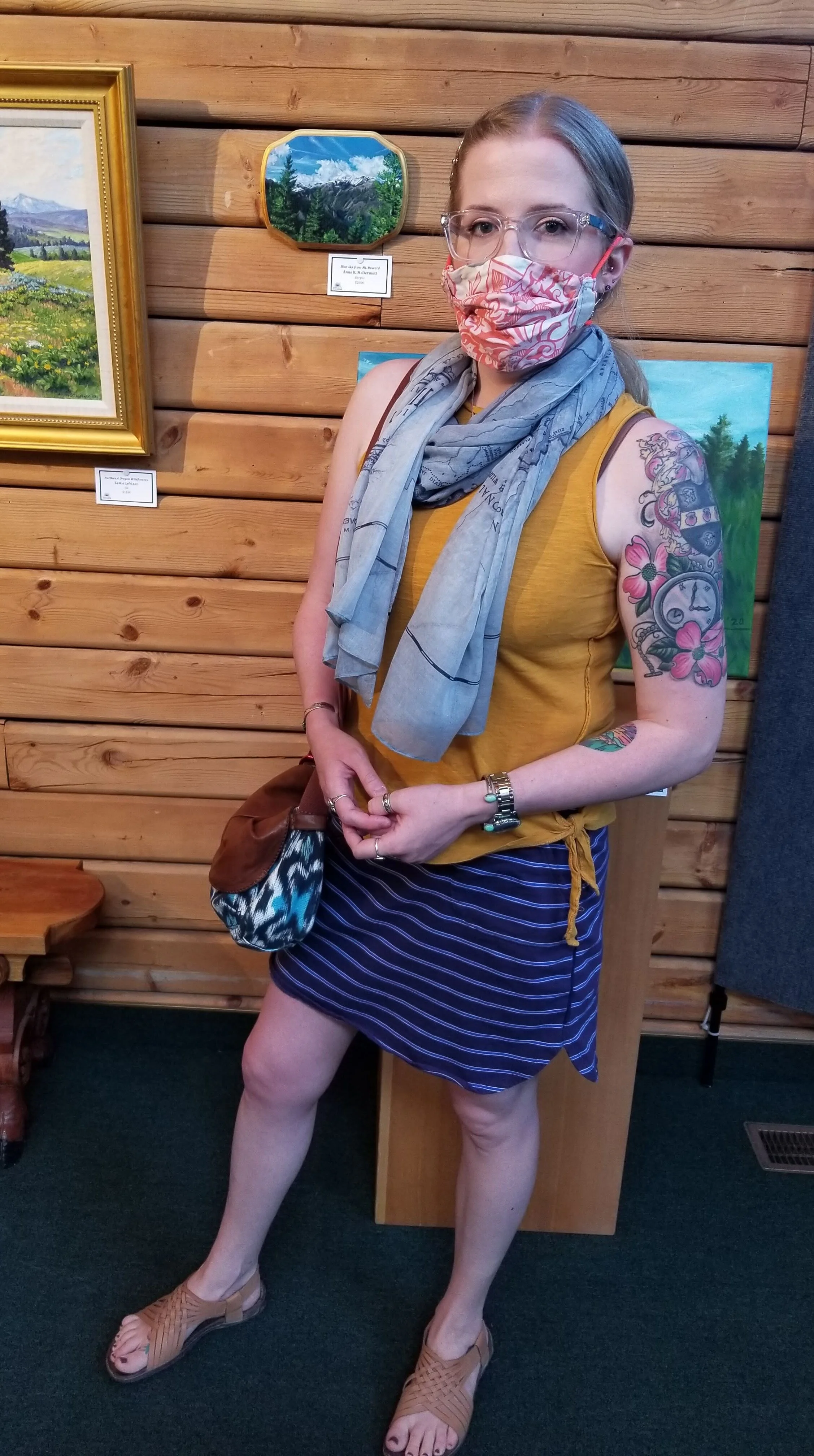 The Wild Landscape: Expanding Views of Eastern Oregon (July 31 - September 11, 2020).  Artist with work at exhibit