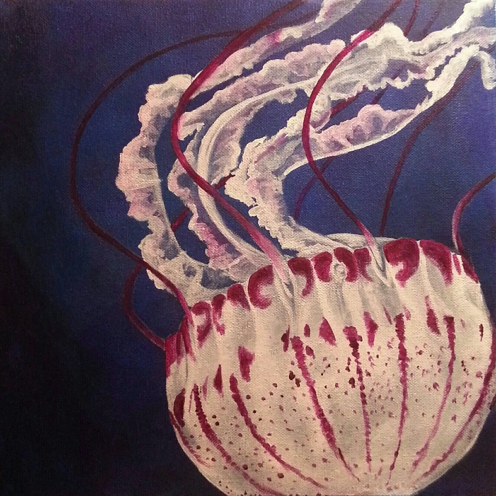 Purple Stripe, acrylic on canvas 12”x 12”