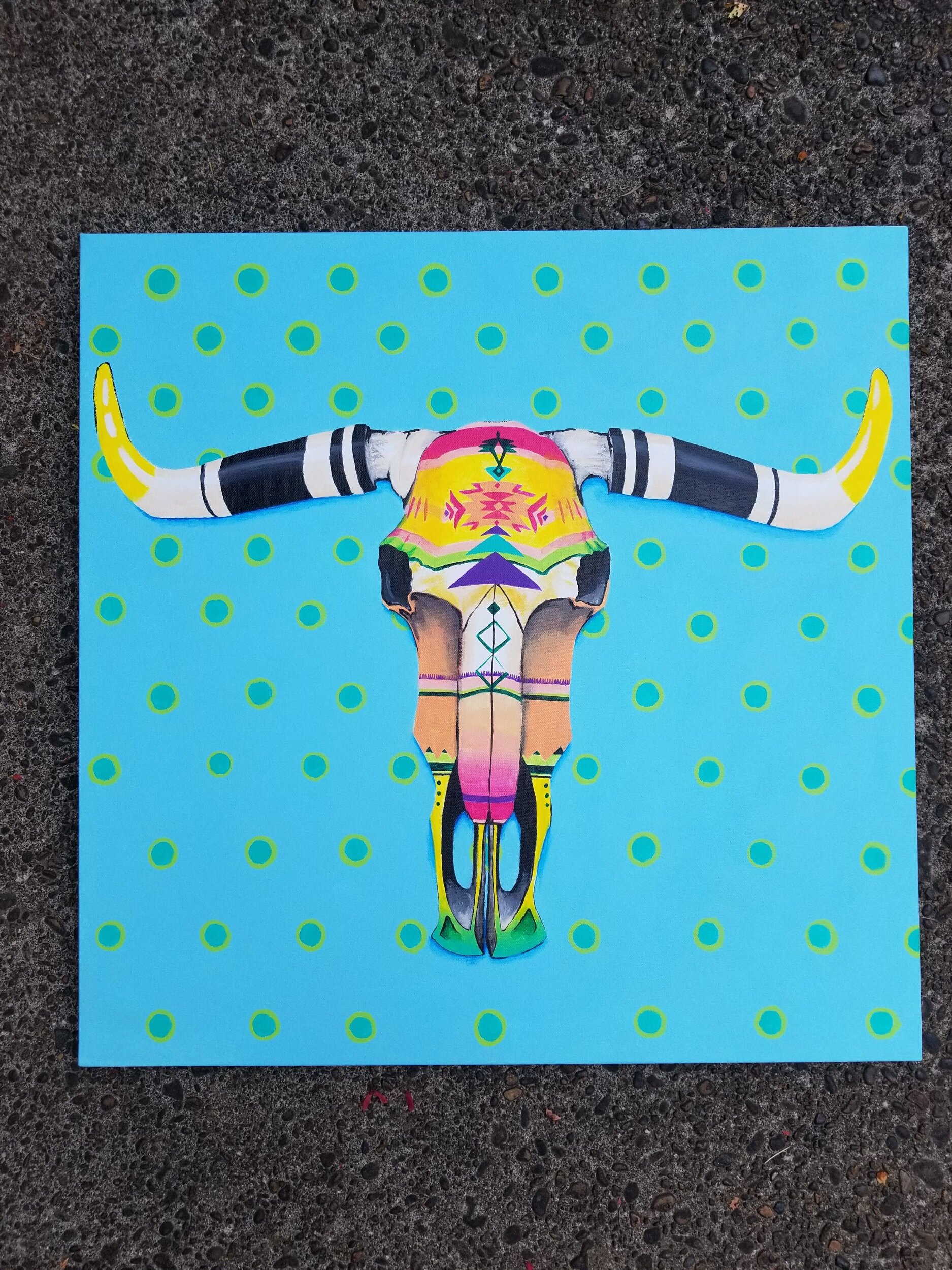 I painted this for Elaina’s 1st artwork in her collection.