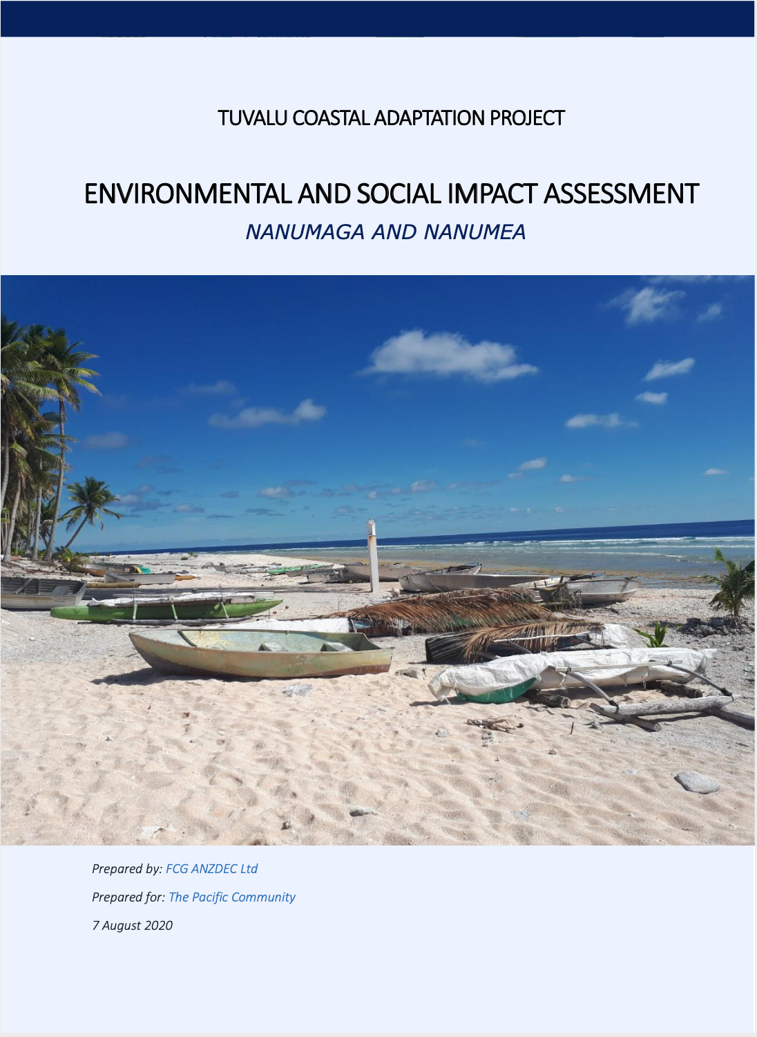 Environmental and Social Impact Assessment for Nanumaga and Nanumea islands