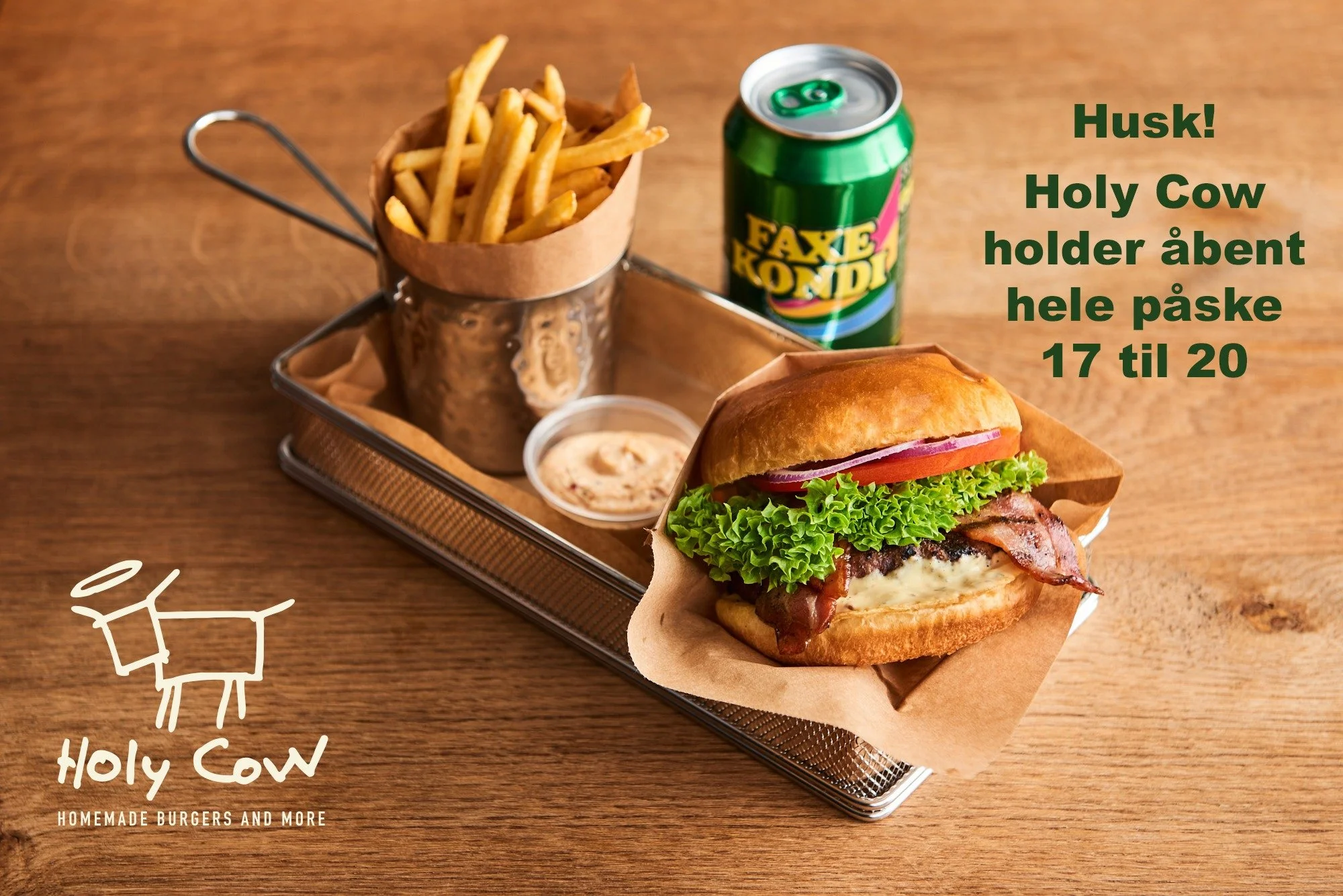 Husk at Holy Cow holder &aring;bent hele p&aring;sken fra 17 til 20