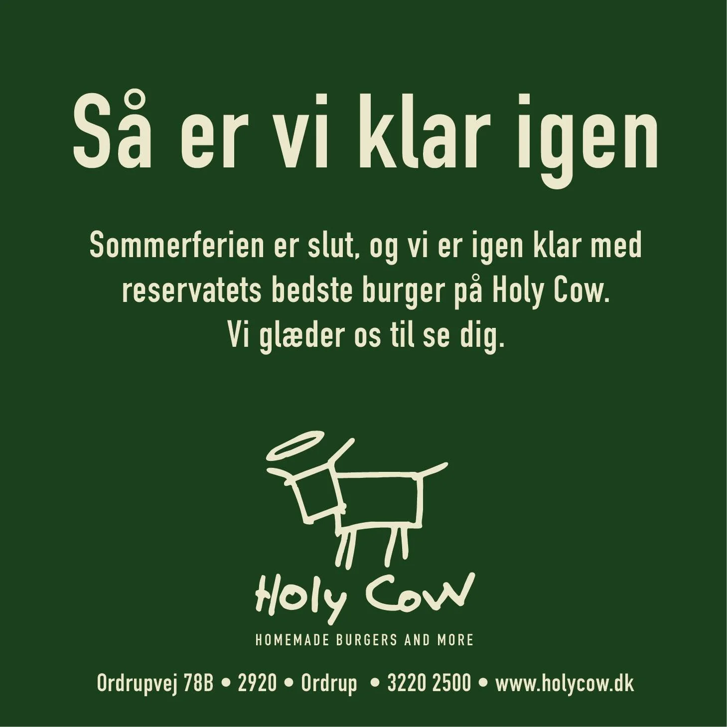 Vi ses p&aring; Holy Cow.