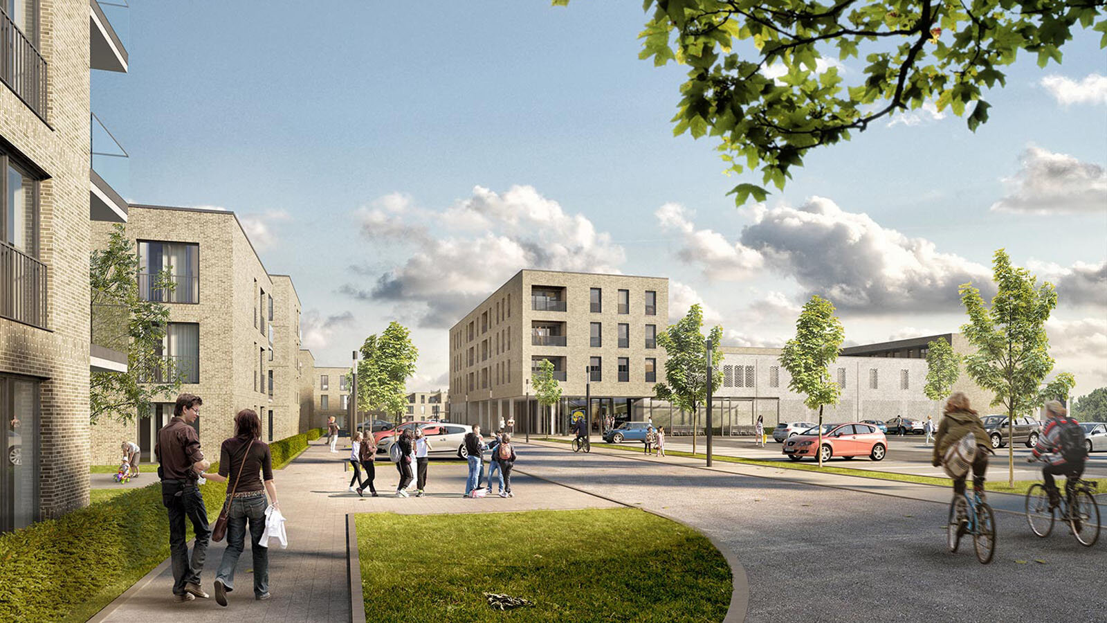  Wohn- und Geschäftshaus Lorenzgrön in Münster-Hiltrup - Realisierung 2019-2021 - Visualisierung: loom architektur visualisierung 