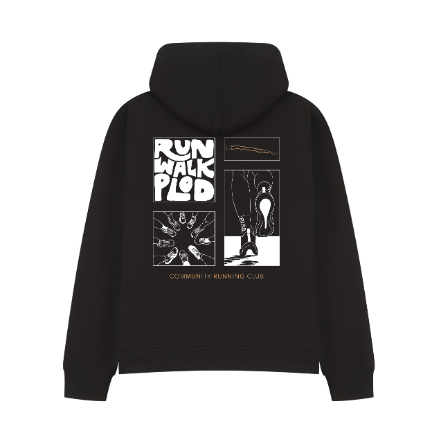 Premium Box Fit Hoodie- PLSQ Run Plod Walk