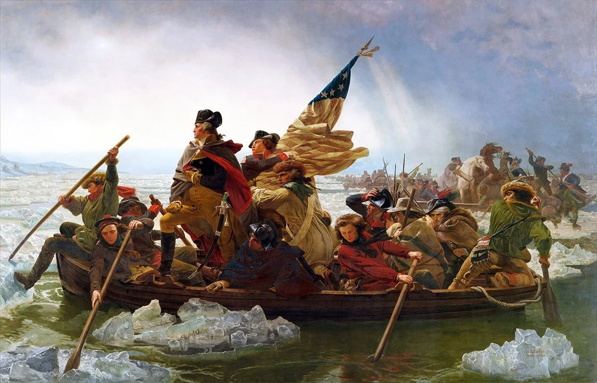 Emanuel Gottlieb Leutze “Washington Crossing the Delaware” (1851) / taped paper In January 2003, this painting was defaced while on view at the Metropolitan Museum in New York. According to reports, Robert Gray, 41—formerly with the agency that provides security to the Metropolitan and the Cloisters, and who authorities said is emotionally disturbed - glued a picture of the twin towers to the bottom of the famous Revolutionary War scene. Gray told police he was fixated on the painting’s American flag, which to him symbolized Satan. Gray had a rambling letter he wanted delivered to the United Nations in which he called himself a “light blob induced artist.”"He feels, in essence, that terrorists are controlling him through encrypted messages,” a law enforcement source said. “He did say he used Elmer’s glue because it’s water-soluble and he didn’t want to ruin the painting.” Gray was charged with criminal mischeif; true to his intentions, the painting did not suffer any meaningful physical damage.