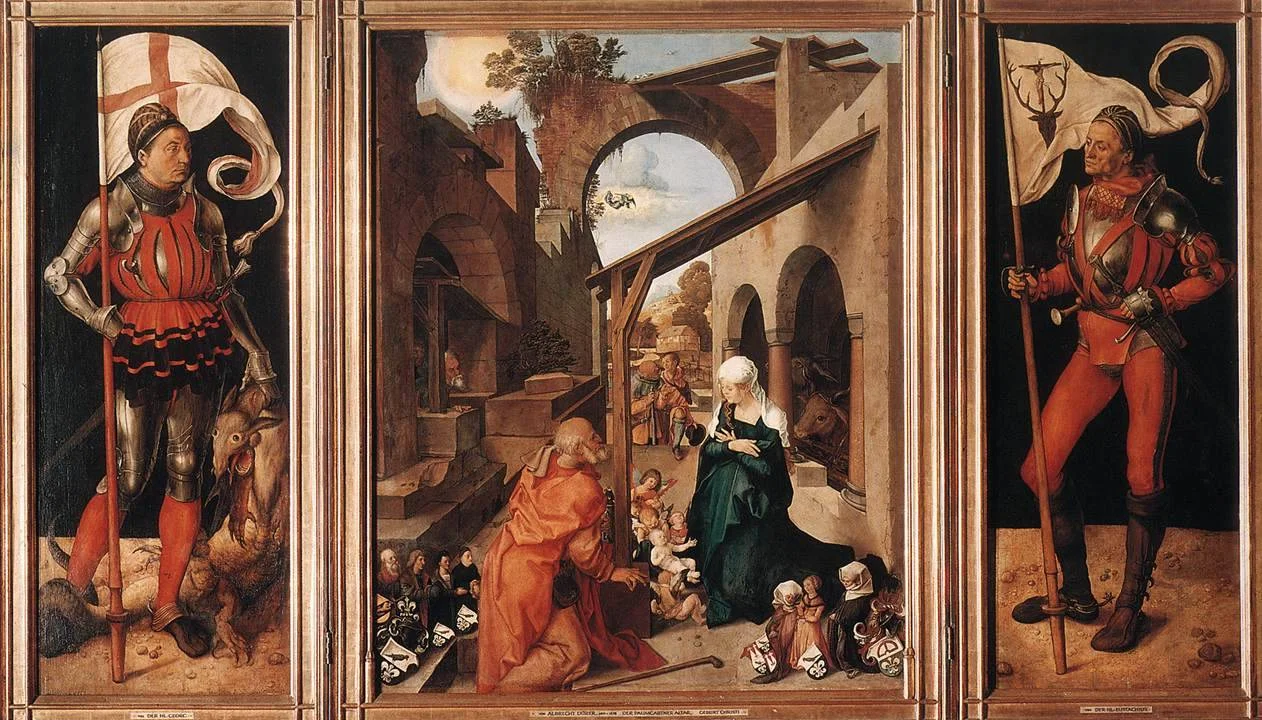 Albrecht Durer “Mary as Grieving Mother,” “Mourning of Christ,” and “The Paumgartner Altar” / sulfuric acid
(In 1988, a 51-year-old homeless man walked into the Alte Pinakothek Museum in Munich and sprayed these works with sulfuric acid contained in a champagne bottle. He wasn’t caught until a group of school children came into the gallery and one of the students cried out for him to stop. He did, setting down the bottle and then finding a guard to explain what happened.
The man later said he’d attacked the painting “out of revenge,” because of deductions that had been made from his pension to pay for similar attacks he had made on paintings in Düsseldorf and Hamburg. The man also described himself as “psychologically disturbed.”)