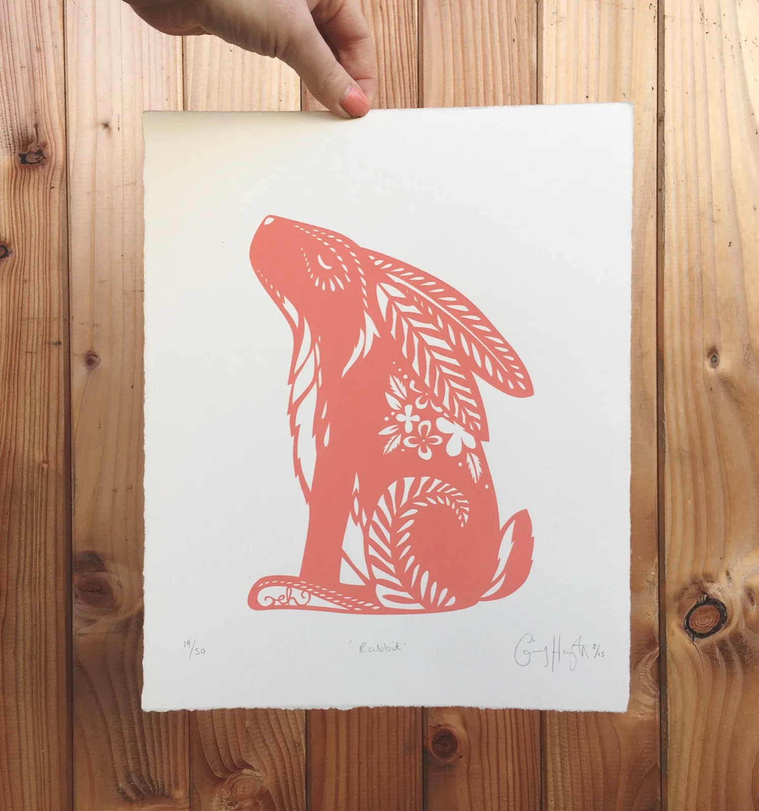 Rabbit Coral – limited edition screenprint