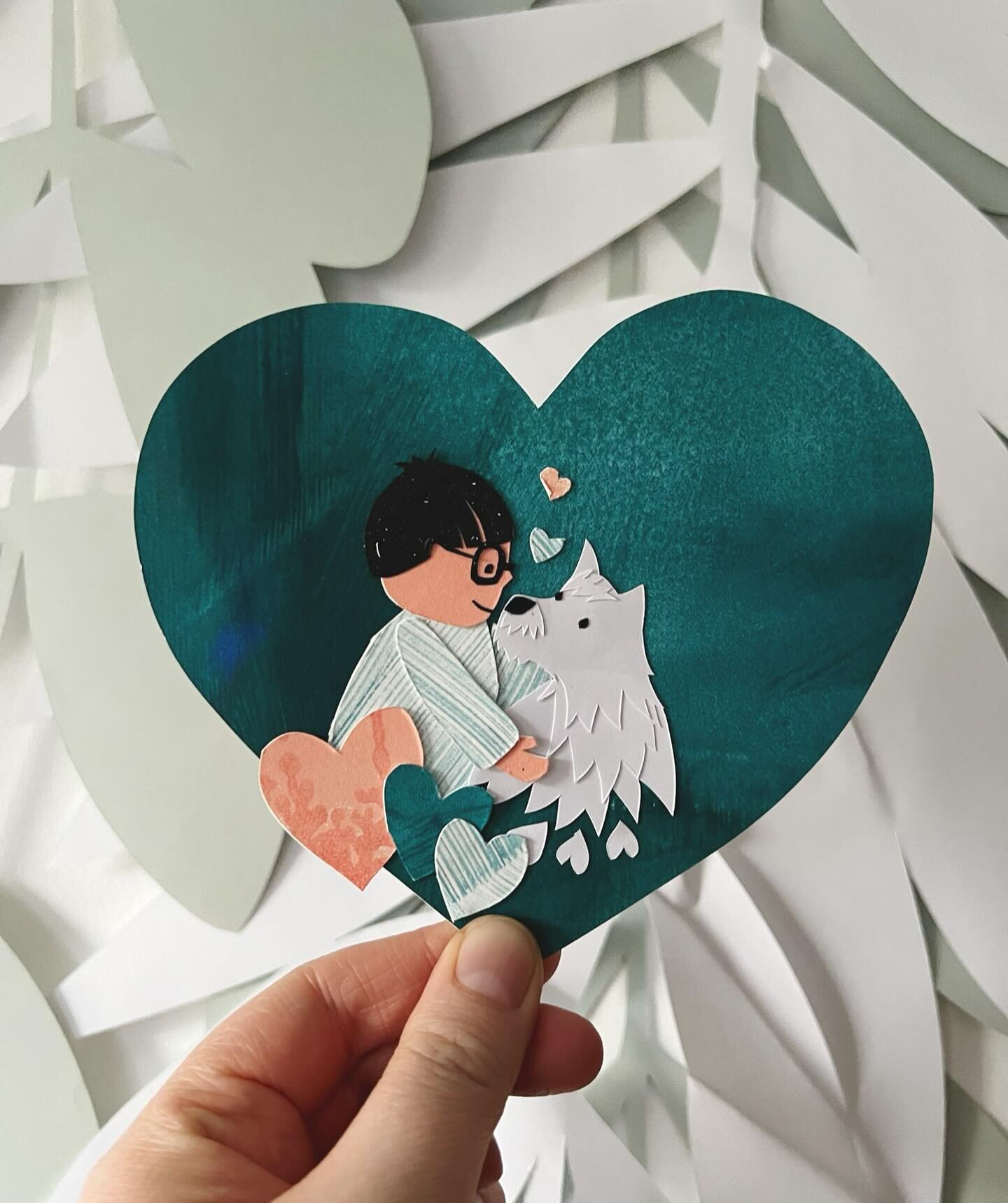 Happy Valentines Day. Sending everyone a little extra love today / especially to all the children in war torn countries. They need all our love right now. #emilyhogarth #papercut #childrensillustration