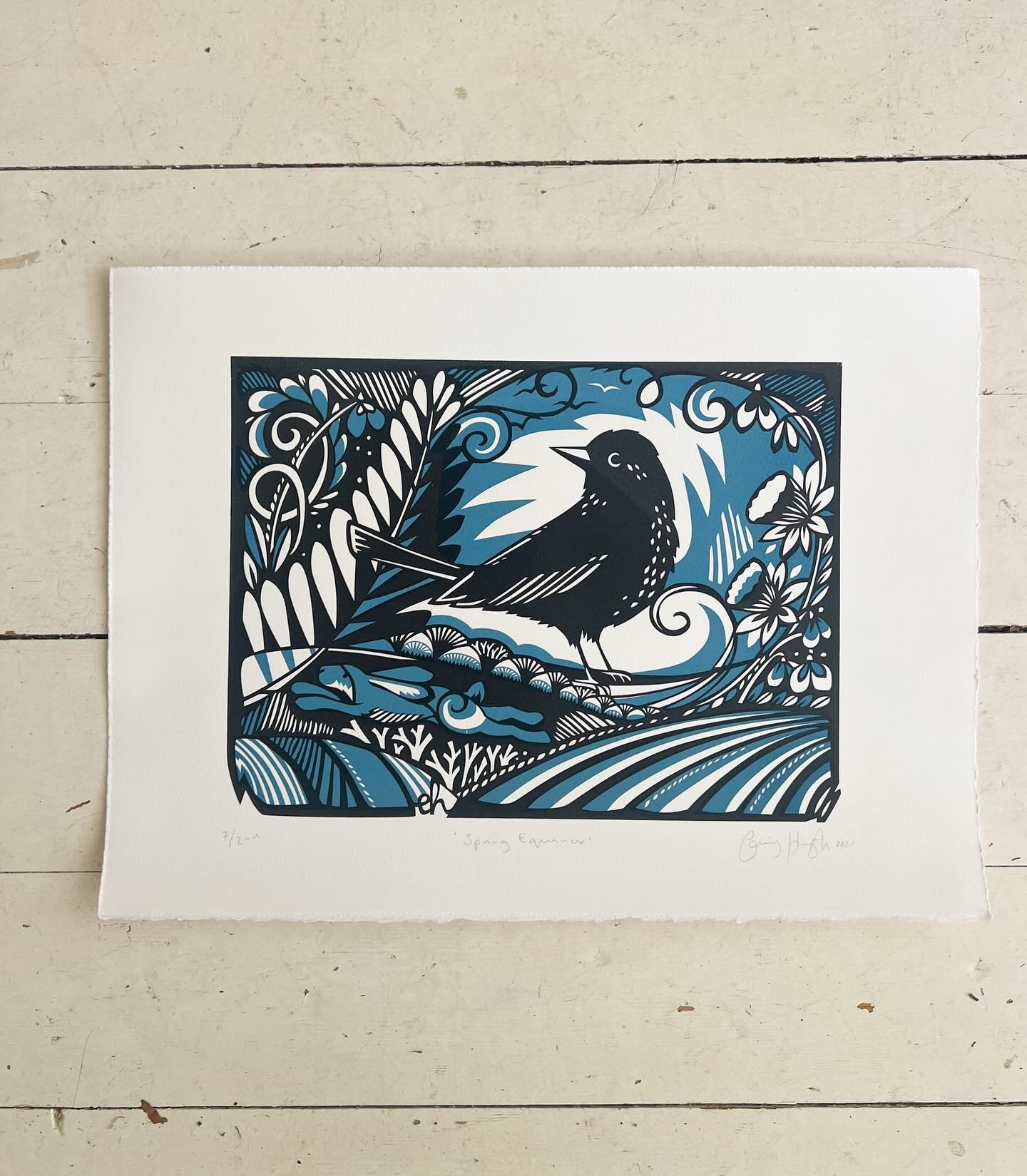 I am pleased to let you know that a few seconds of my &lsquo;spring equinox&rsquo; screenprint will be going live on my website this evening at 6pm! I don&rsquo;t have many so if you are interested then make sure to head over to my website at 6pm #sc