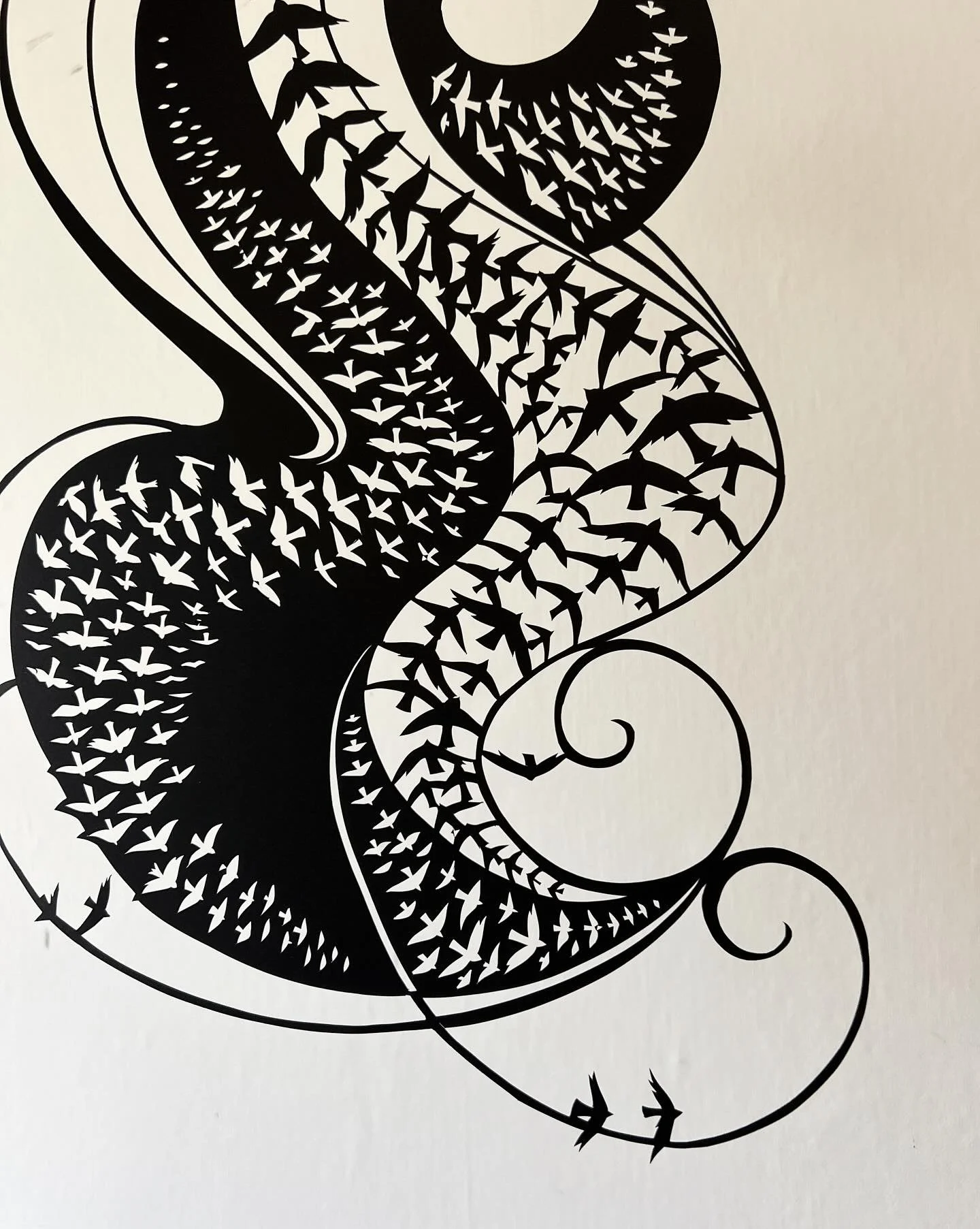 Some experimental pieces I&rsquo;m working on today to try and get the right feel for a final exhibition piece I am working on. Sometimes it takes a bit of time to get it right. Not quite there yet but on the right tracks. #papercut #papercutting #pa