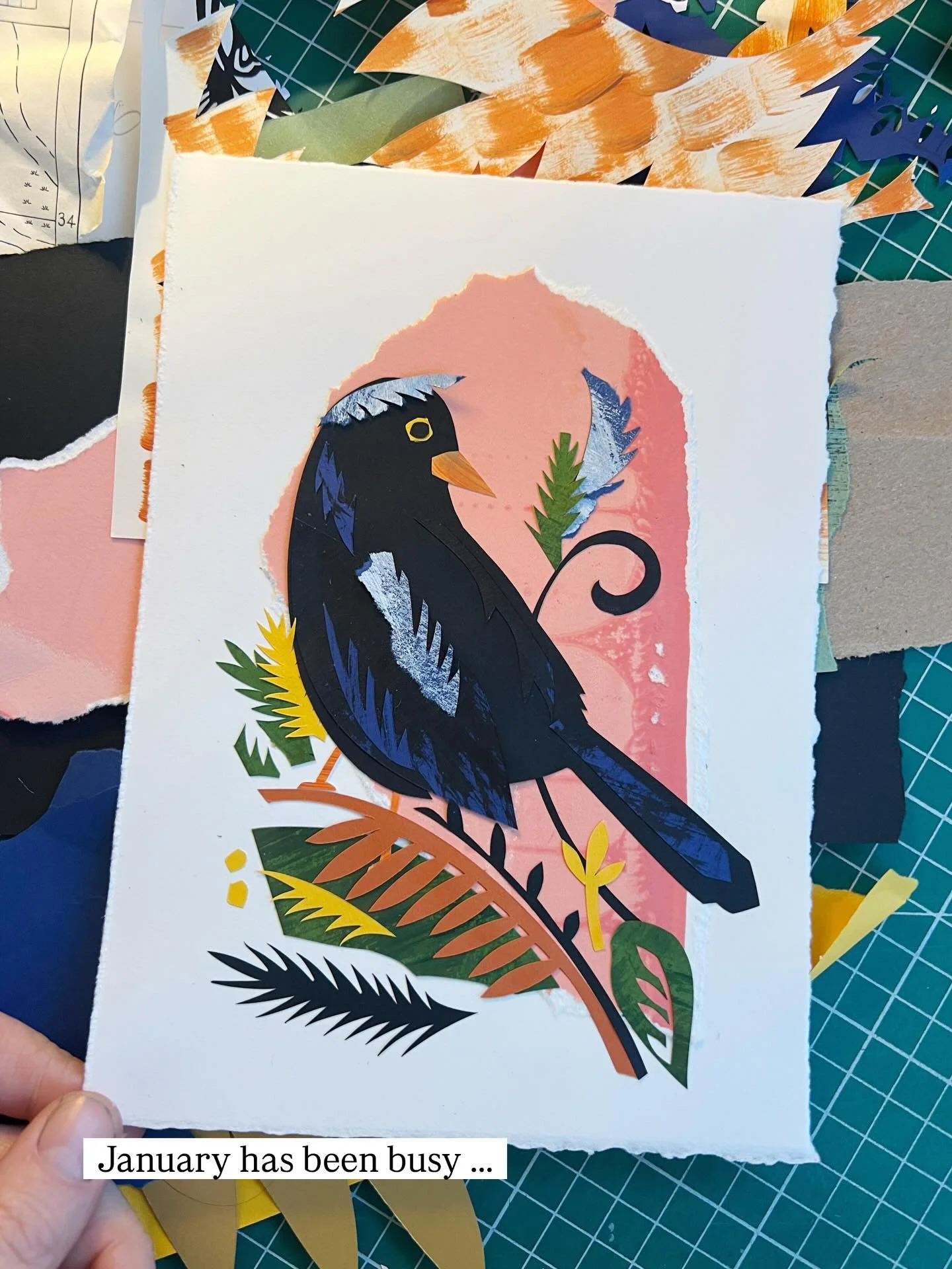 What a busy month January has been. I stared the year frantically trying to finish pieces for our exhibtion and spent the first week back at work at the printmakers getting some last minute prints finished. I am so pleased with how the exhibition loo