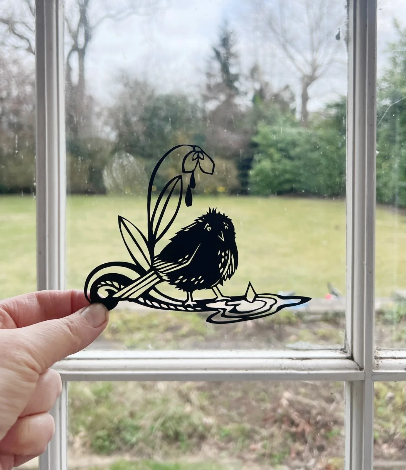Creating a little story from this wren artwork I created a while ago. Let&rsquo;s see where it goes #wren #papercut #childrensbookillustration