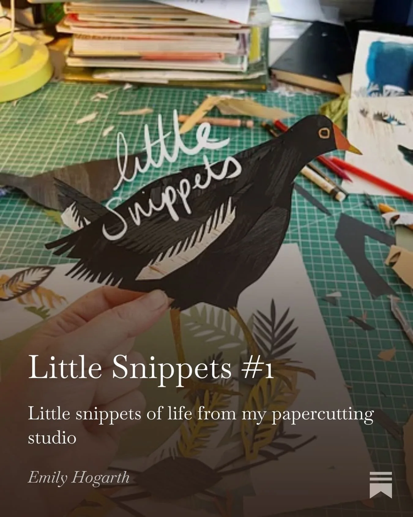 Have started writing a bit more over on substack. So if you want a little more chat please come and join me for some more weekly news from my papercutting studio!