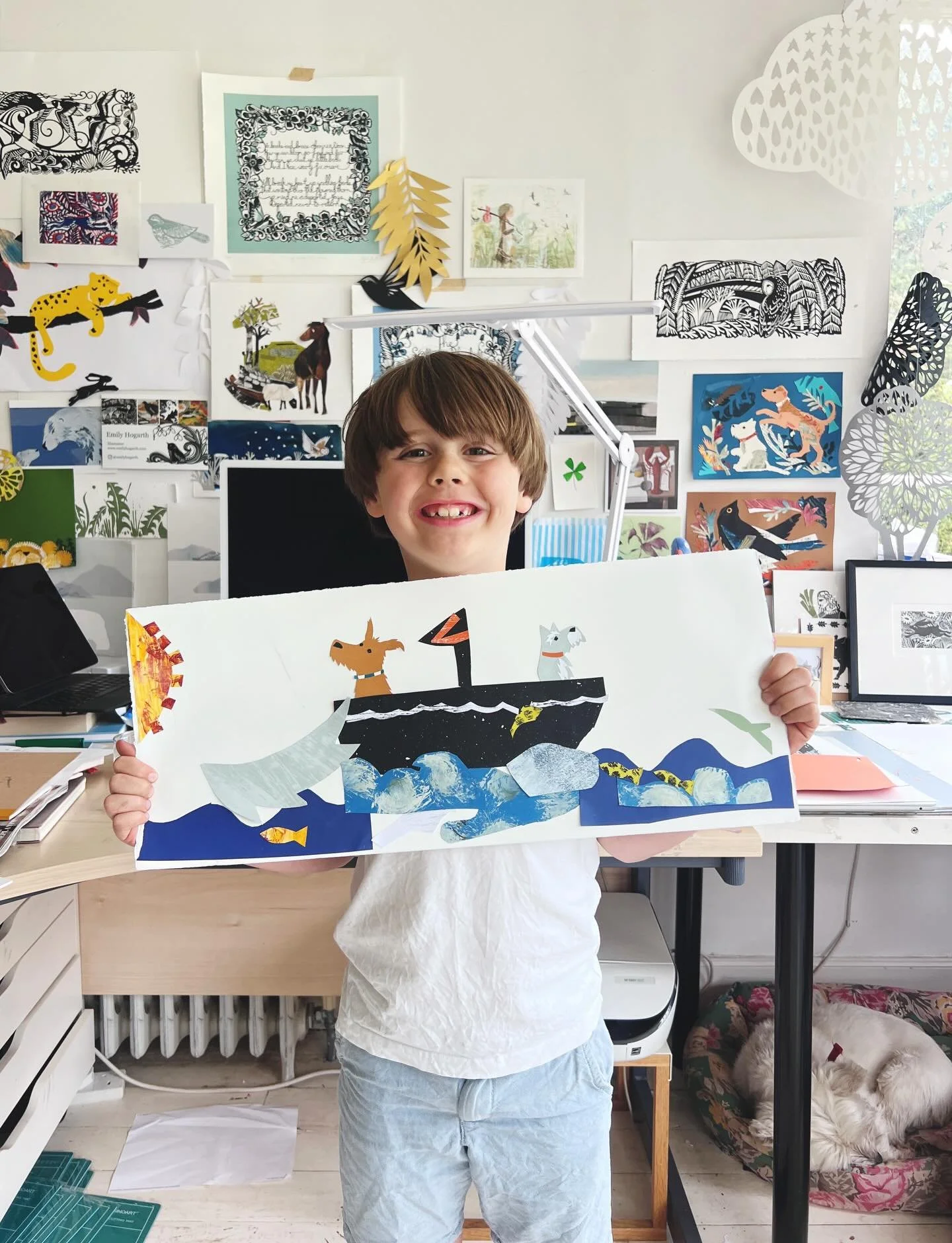 My favourite place in the world is being in my studio creating with my kids. It doesn&rsquo;t happen as often these days but today ru and I had two hours just us and he asked to create art in my studio. My heart sung and I stopped answering emails an