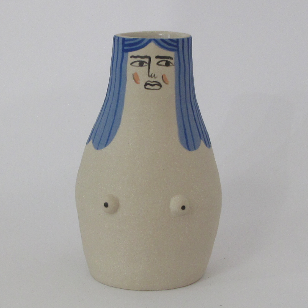 Laura Bird - stoneware woman vase blue hair 1.png