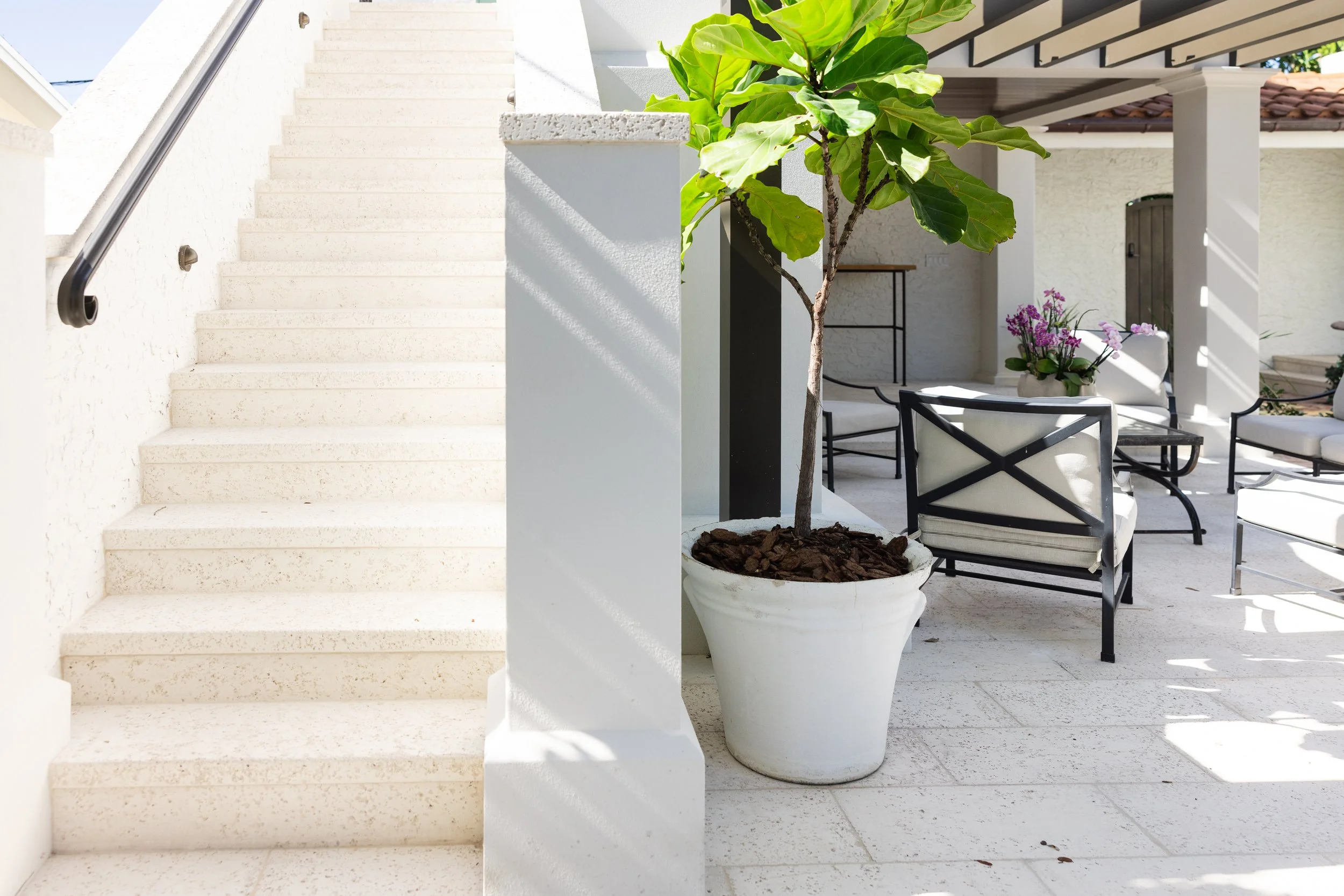 Lakeside Drive home area with updated materials, bright lighting, and refined residential styling.