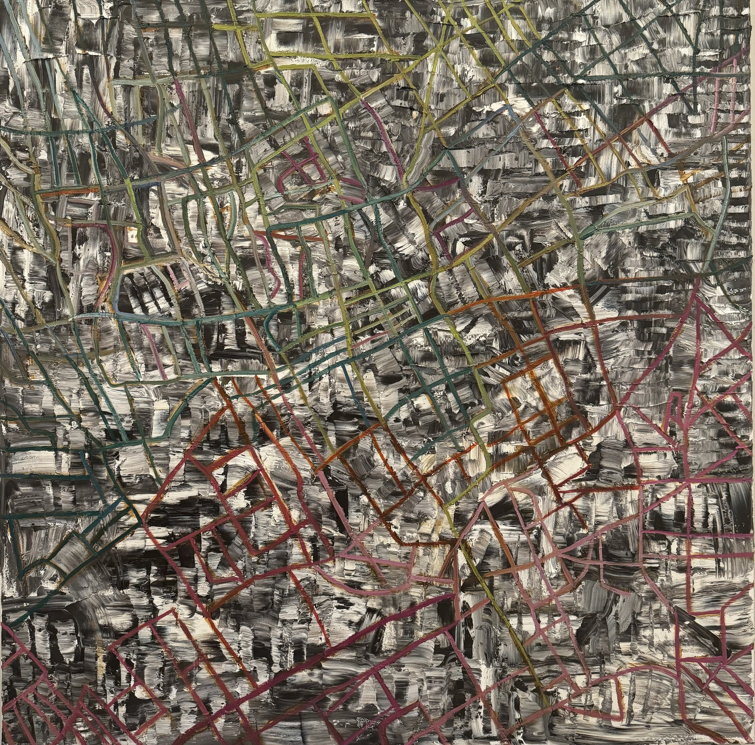SOLD Soho, London 48 x 48 inches, oil on canvas