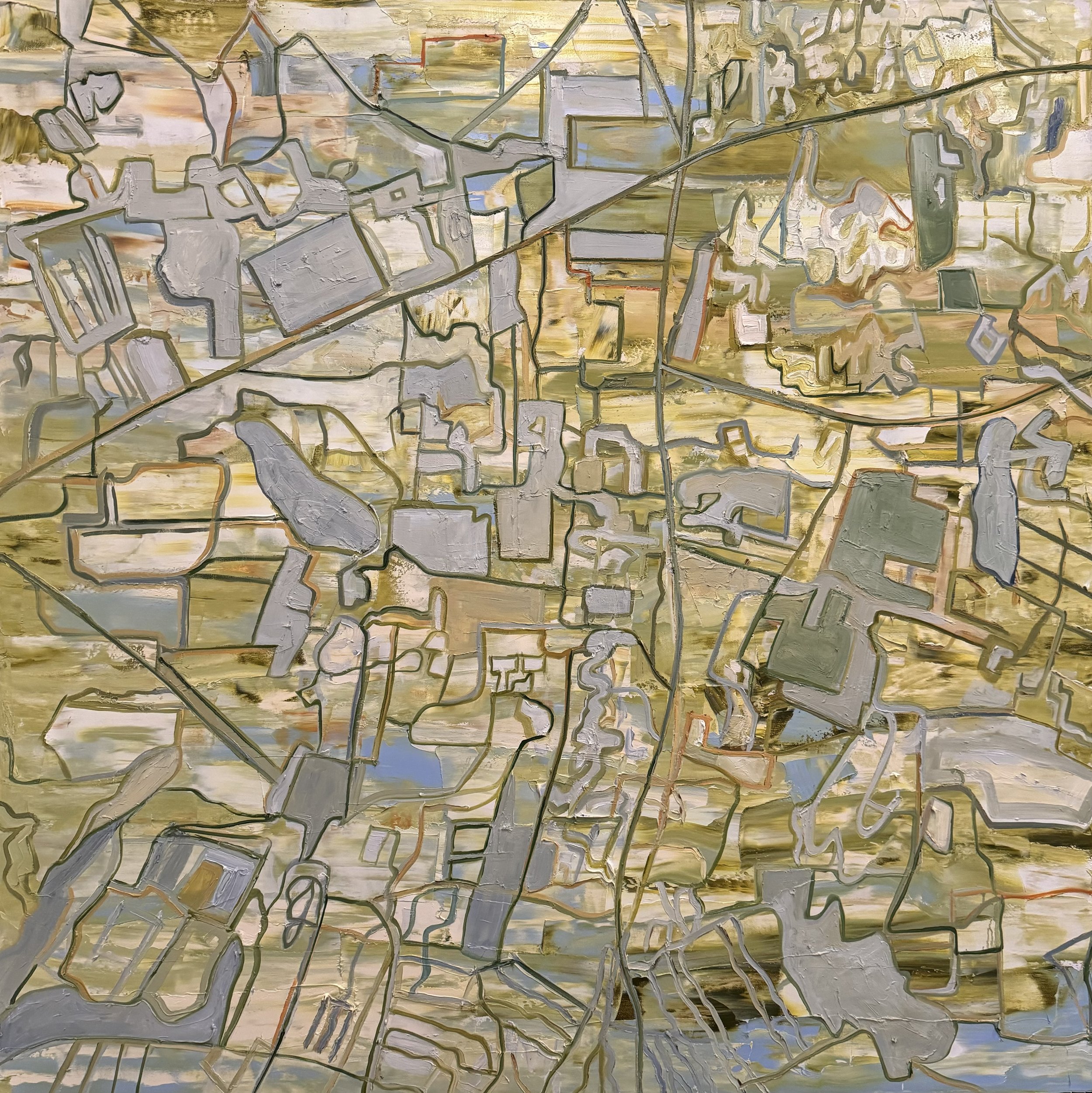 Bridgehampton 48 × 48 inches, oil on canvas