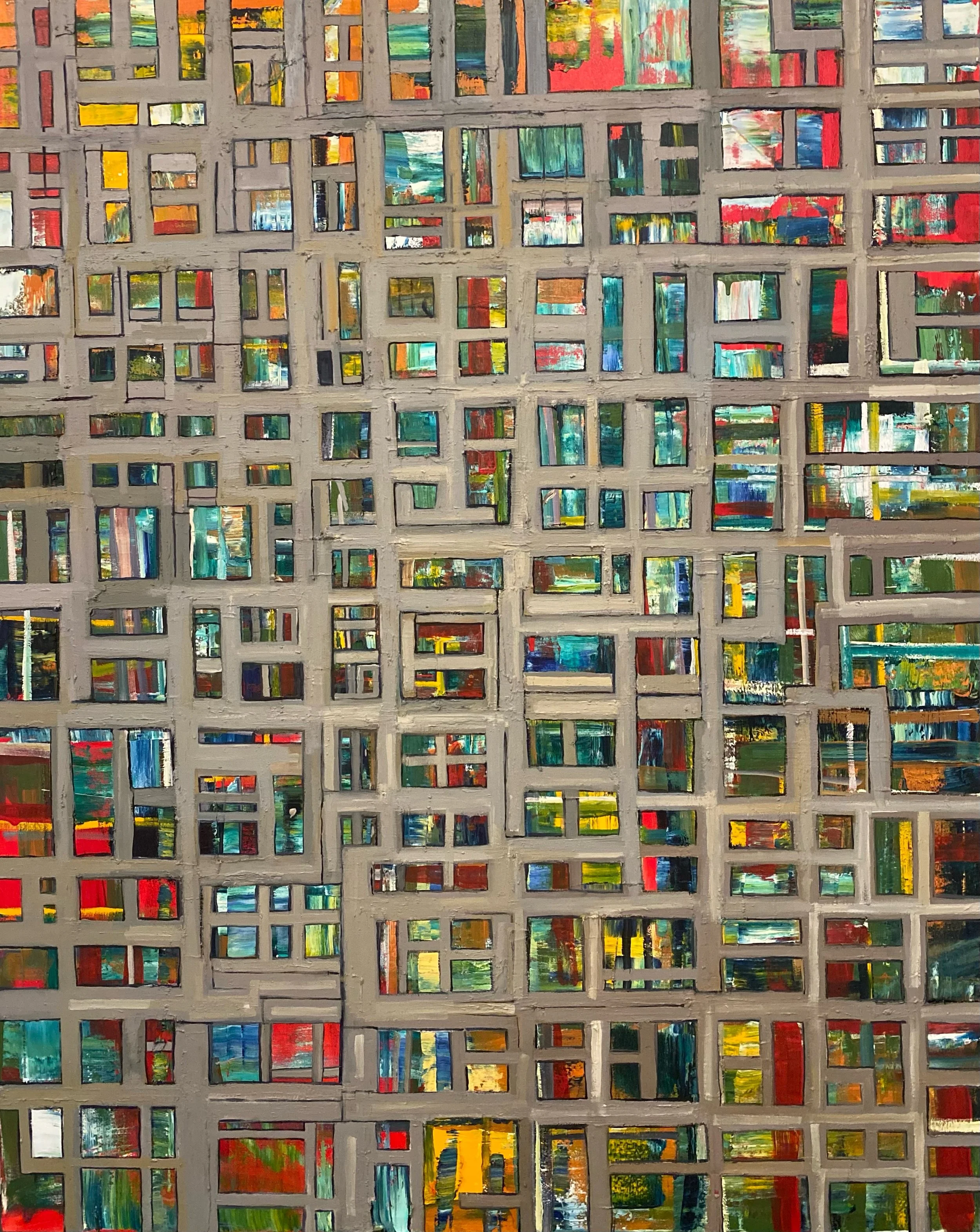  SOLD   Chelsea in Summer   60 × 48 inches  Mixed media 