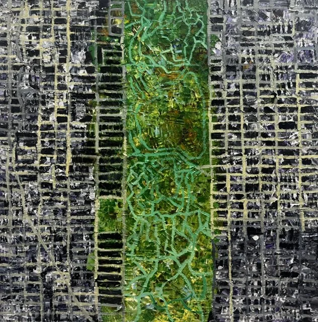   Goodnight Central Park   48 × 48 inches  Oil on canvas 