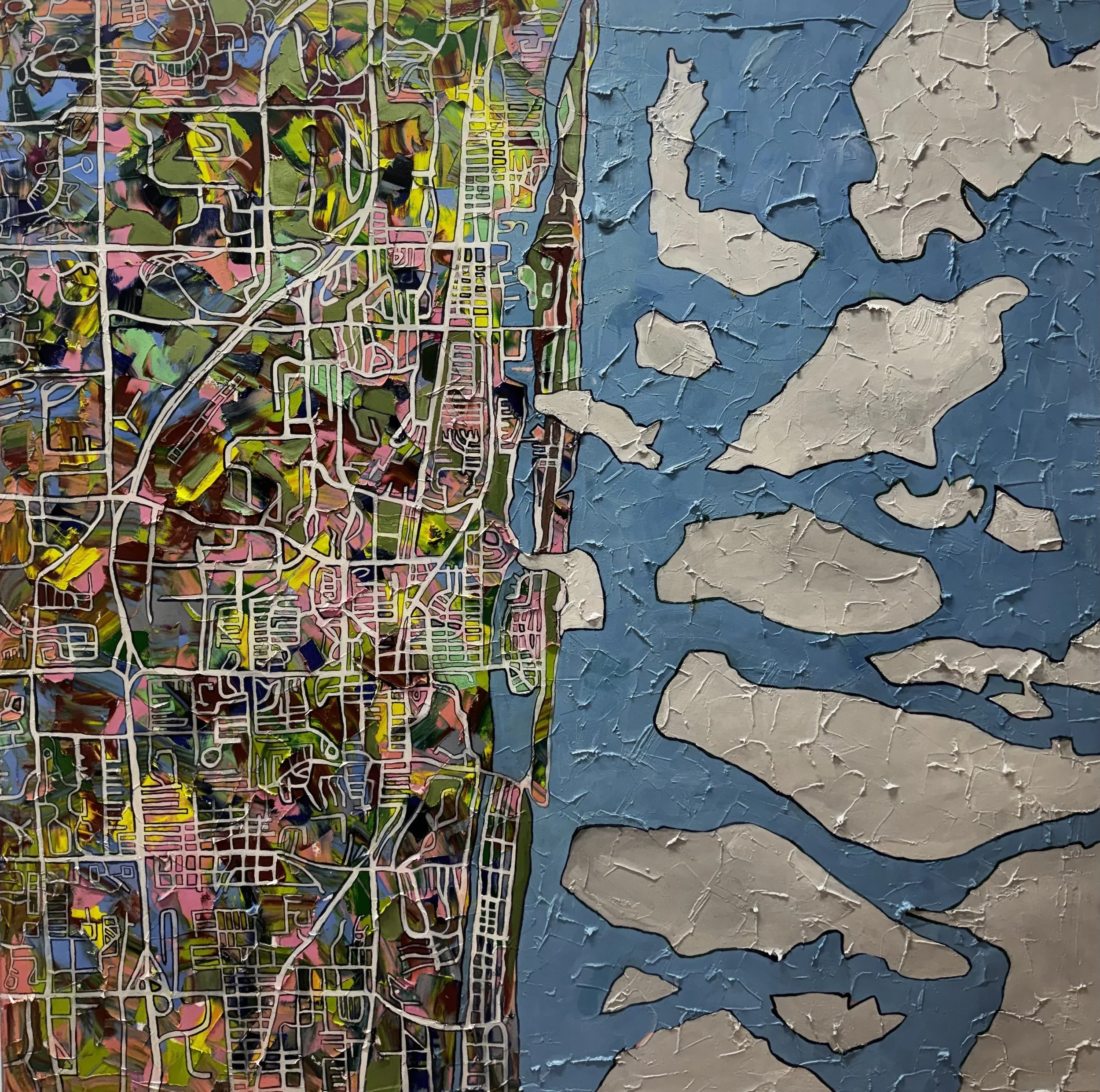   Berry Boca   48 × 48 inches  Oil on canvas 