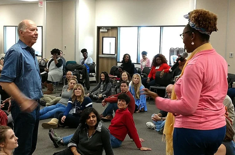 Large-group session at the first Professional Training Program in Houston, December 2017