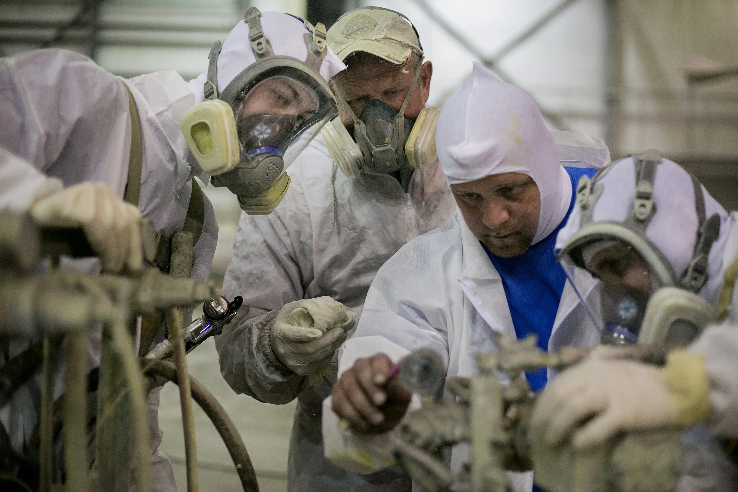 Although he initially was uninterested in managing others after his business had fallen apart, Goff eventually moved up in the ranks and now manages a bay full of workers painting planes like A330s and 747s for major airlines.