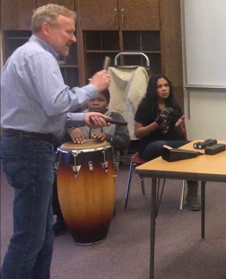 Brad Thayer sharing his love of Music with our kiddos