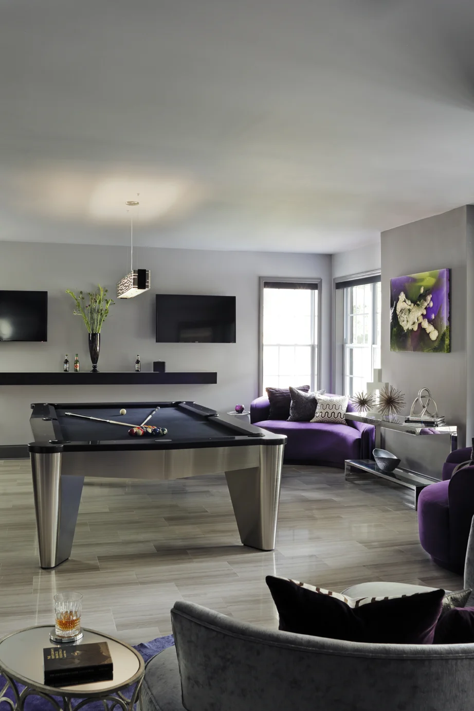 Modern Billiard Game Room