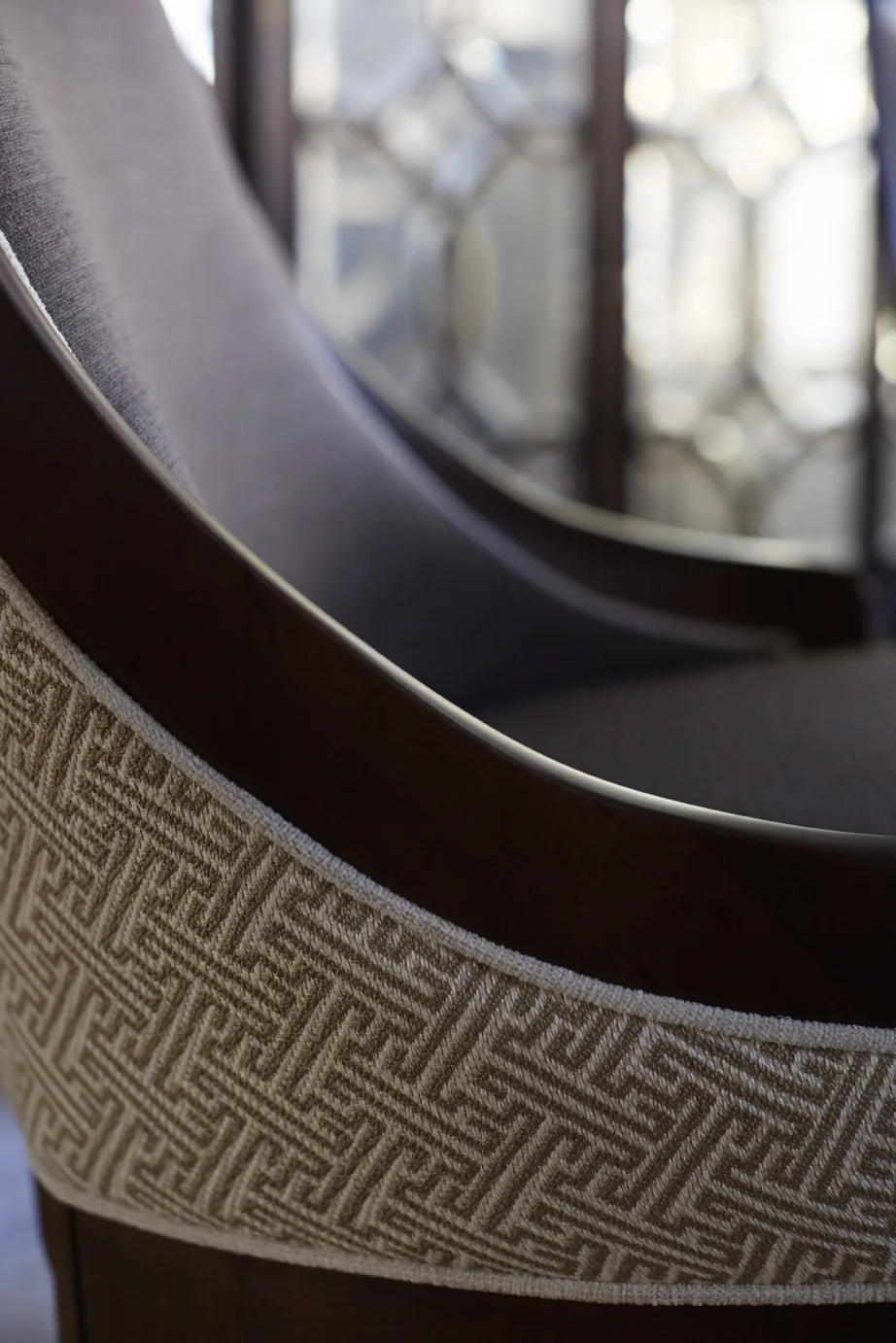 Wooden & Upholstered Dining Chair Detail
